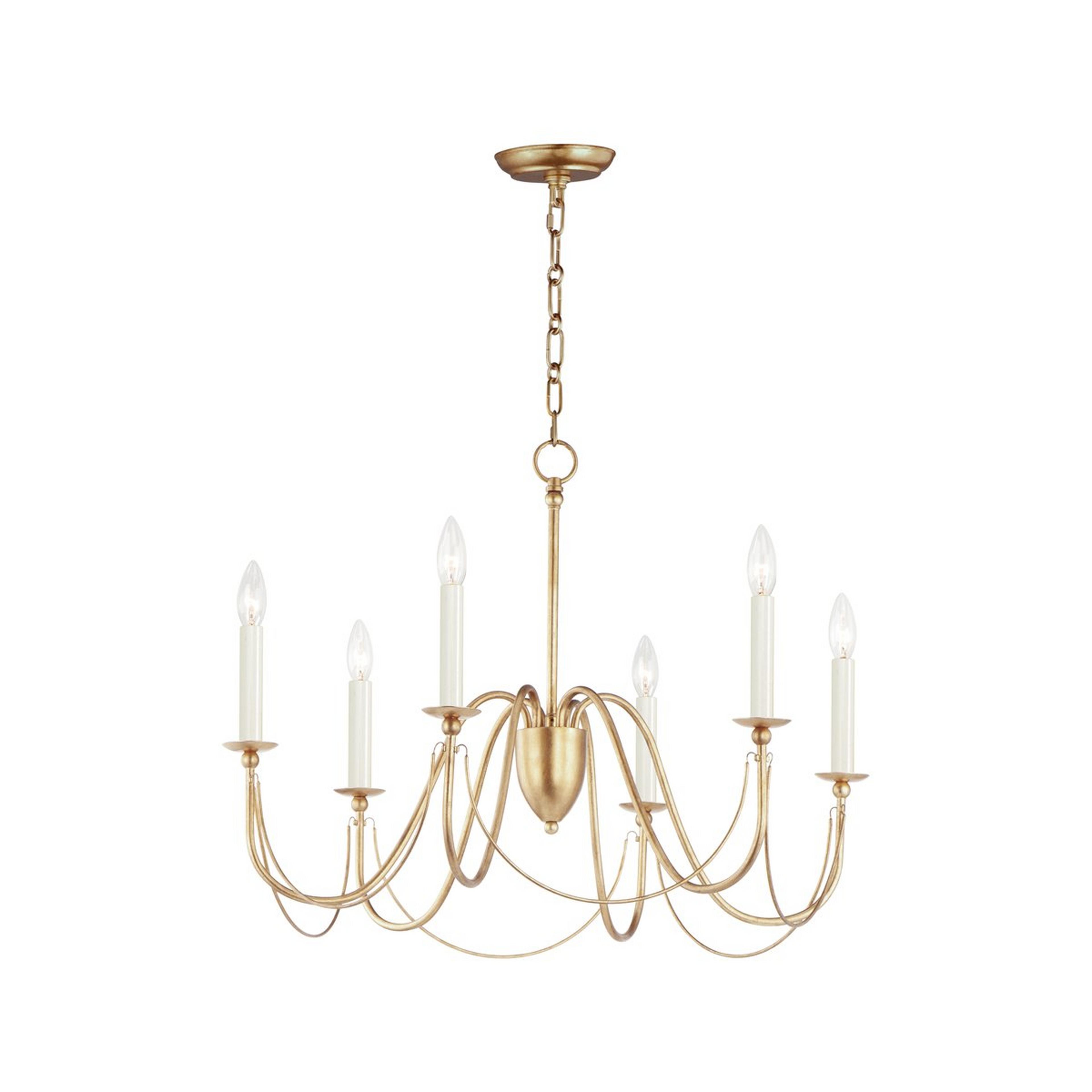 A Deluco Chandelier with Gold Leaf  color