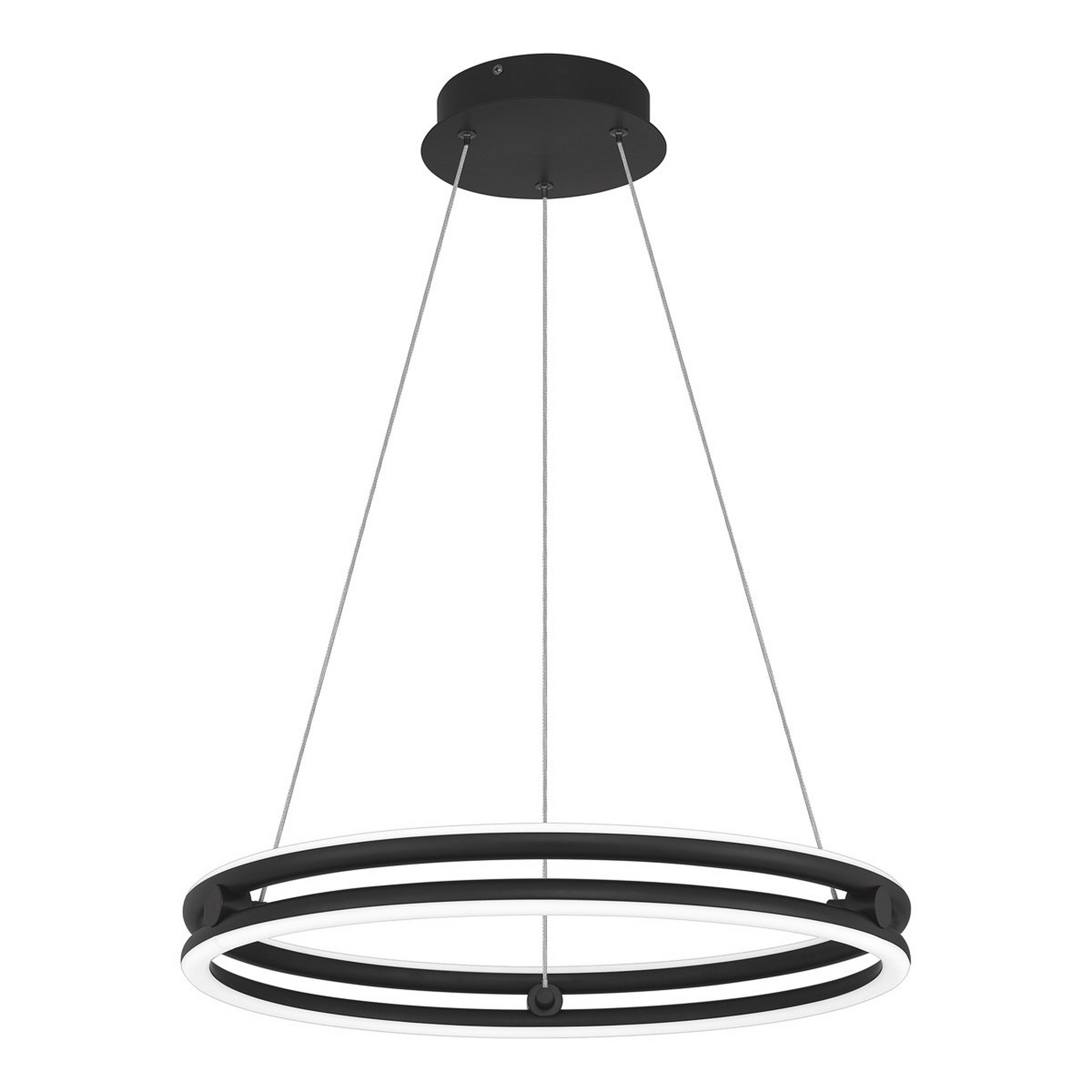 A Double Ring LED Chandelier with Black color