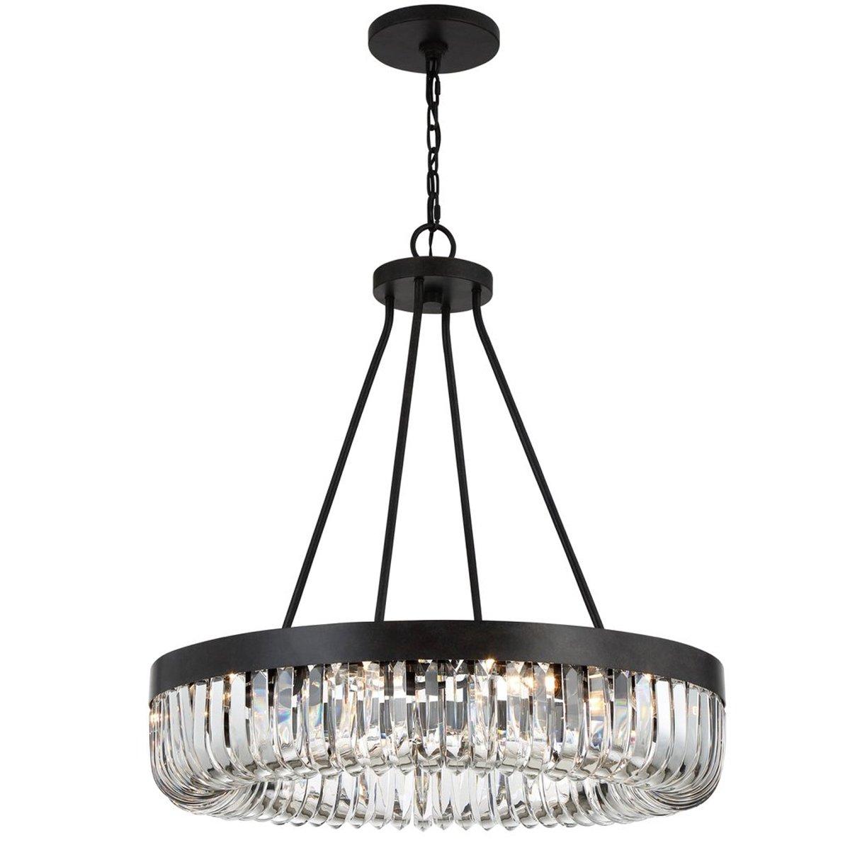 Curved Crystal Basket Chandelier