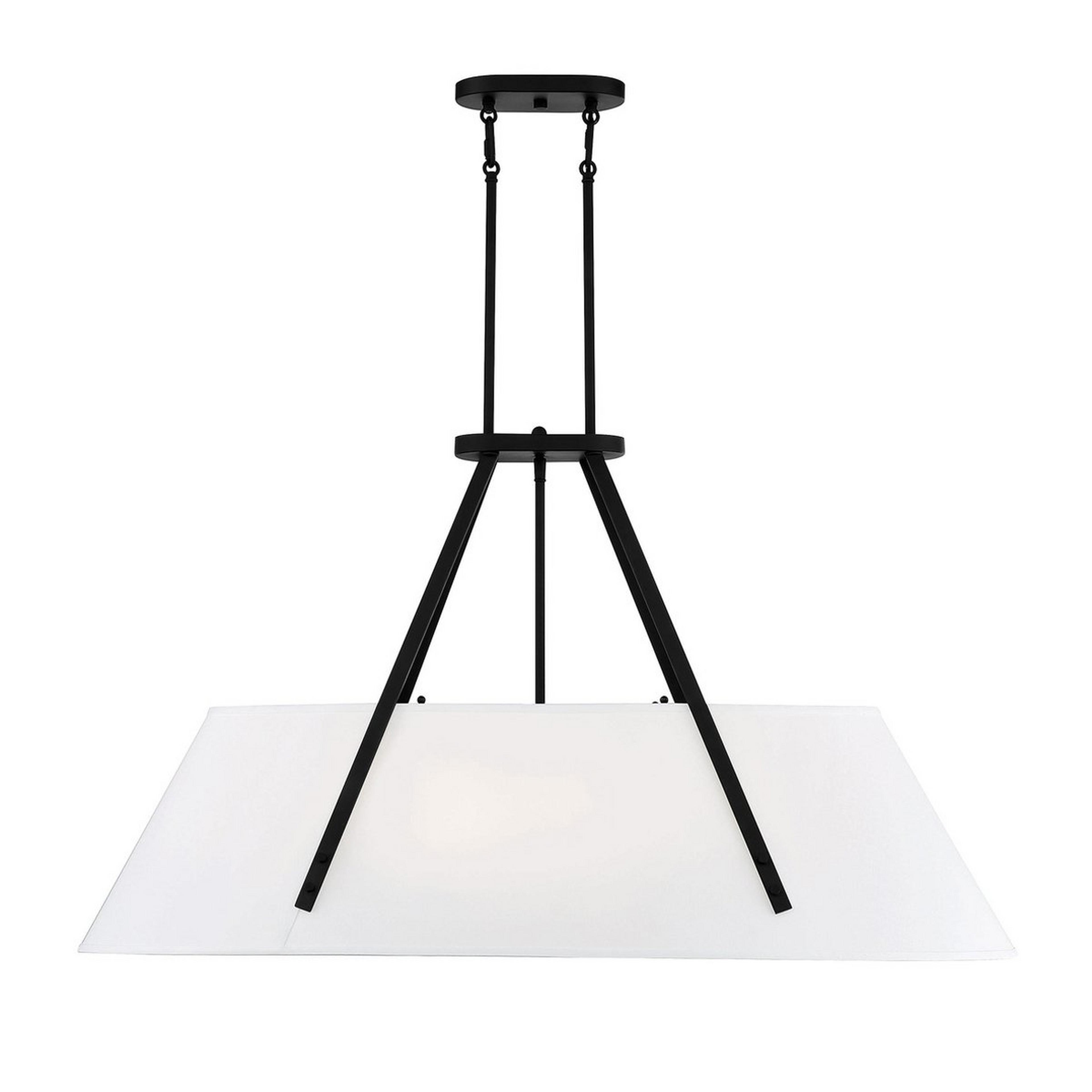 A Bennett Island Chandelier with Black / White color
