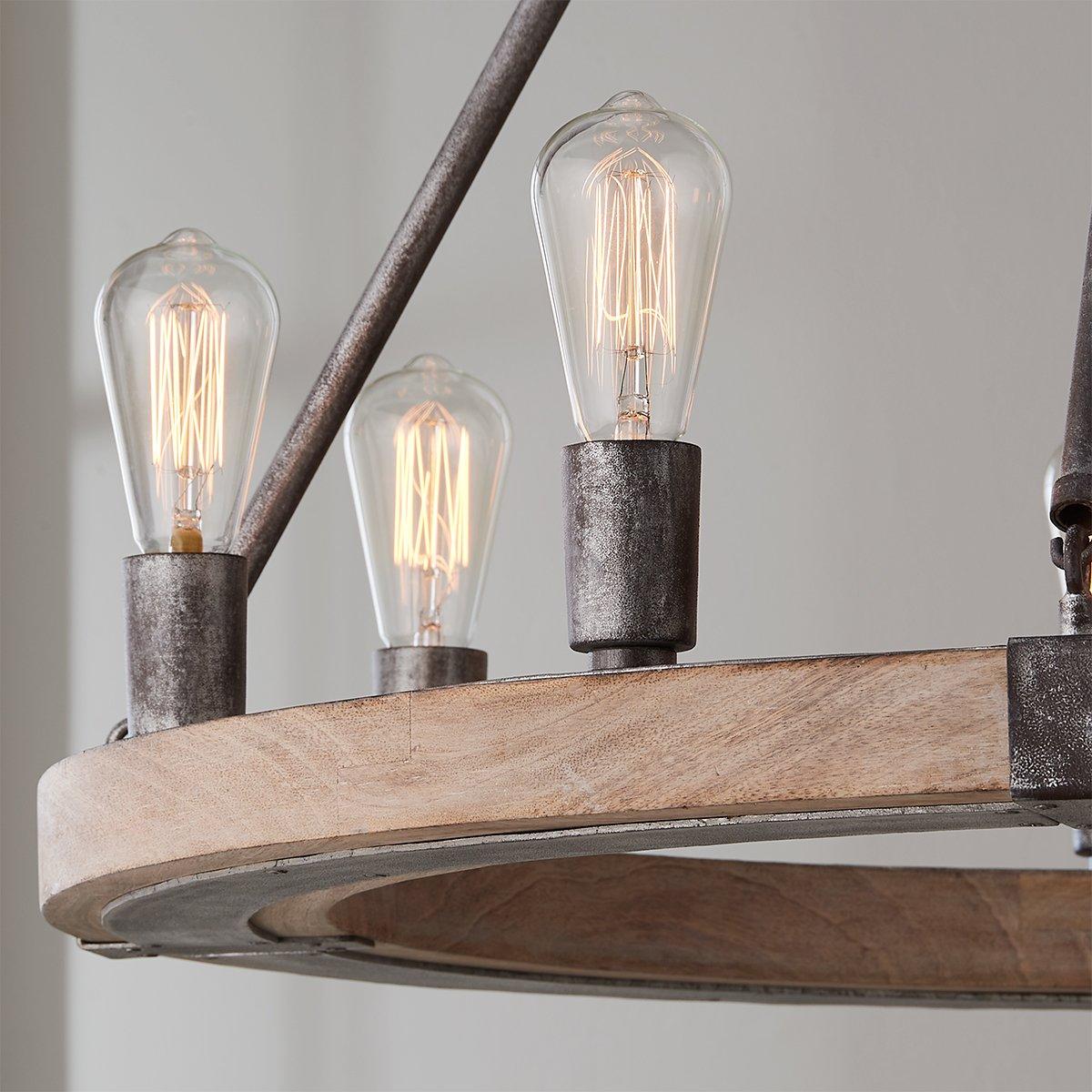 Industrial Farmhouse Ring Chandelier - 8 Light | Shades of Light