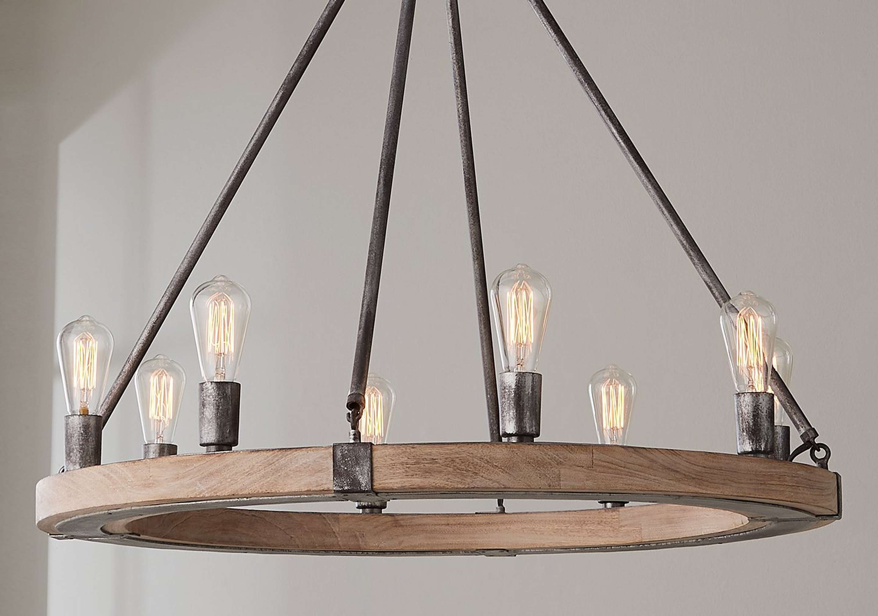 Industrial Farmhouse Ring Chandelier