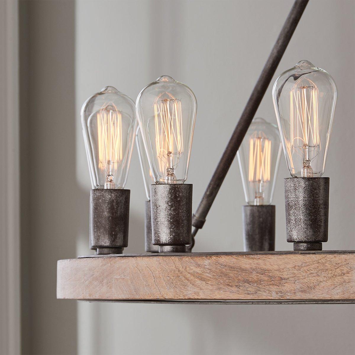 Industrial Farmhouse Ring Chandelier - 20 Light | Shades of