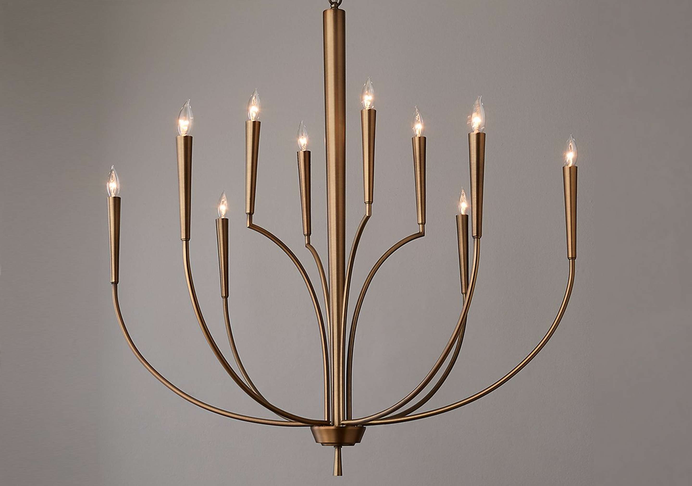 Aged Brass Opulent Amaya Chandelier
