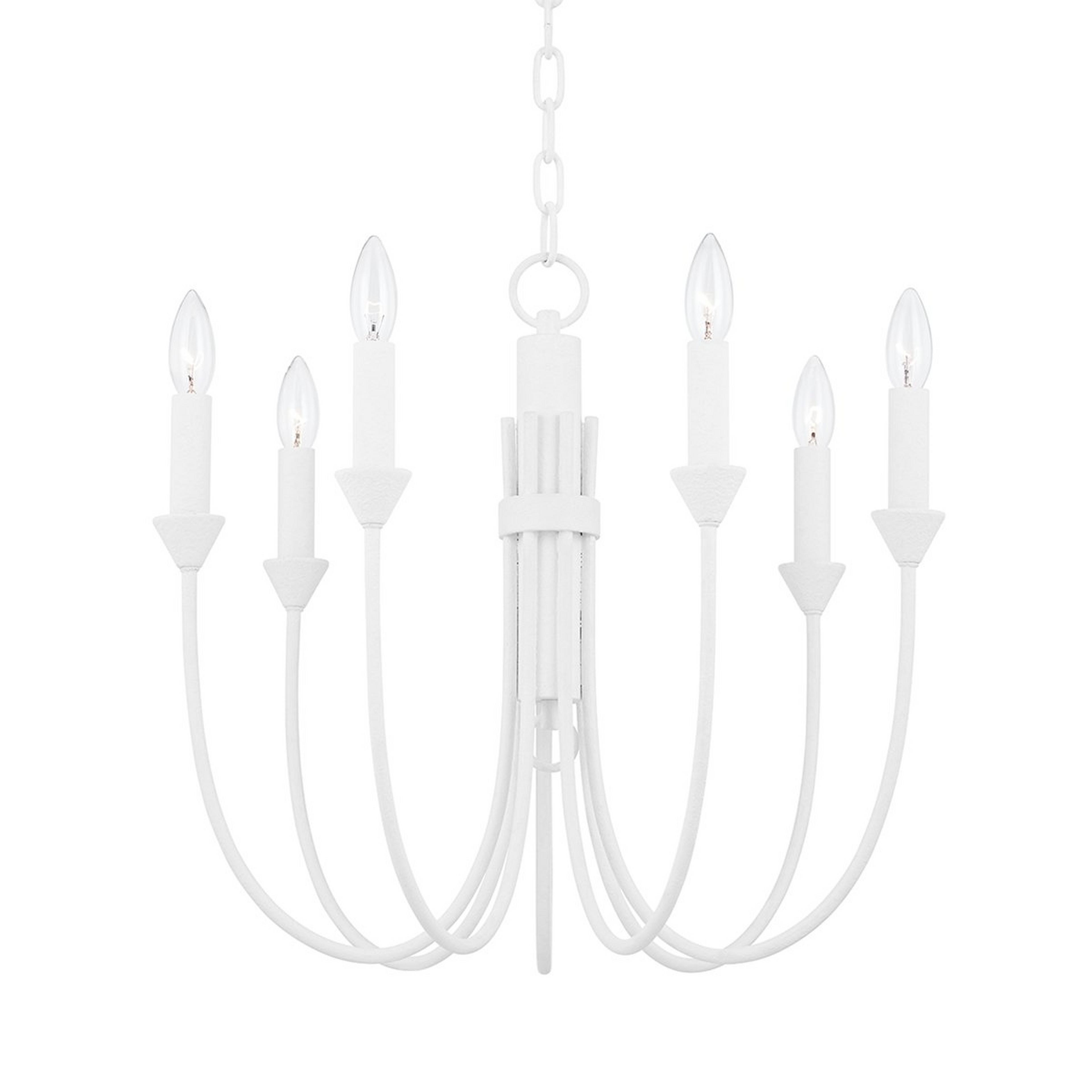 A Timeless Eliani Chandelier - 7 Light with Textured White color