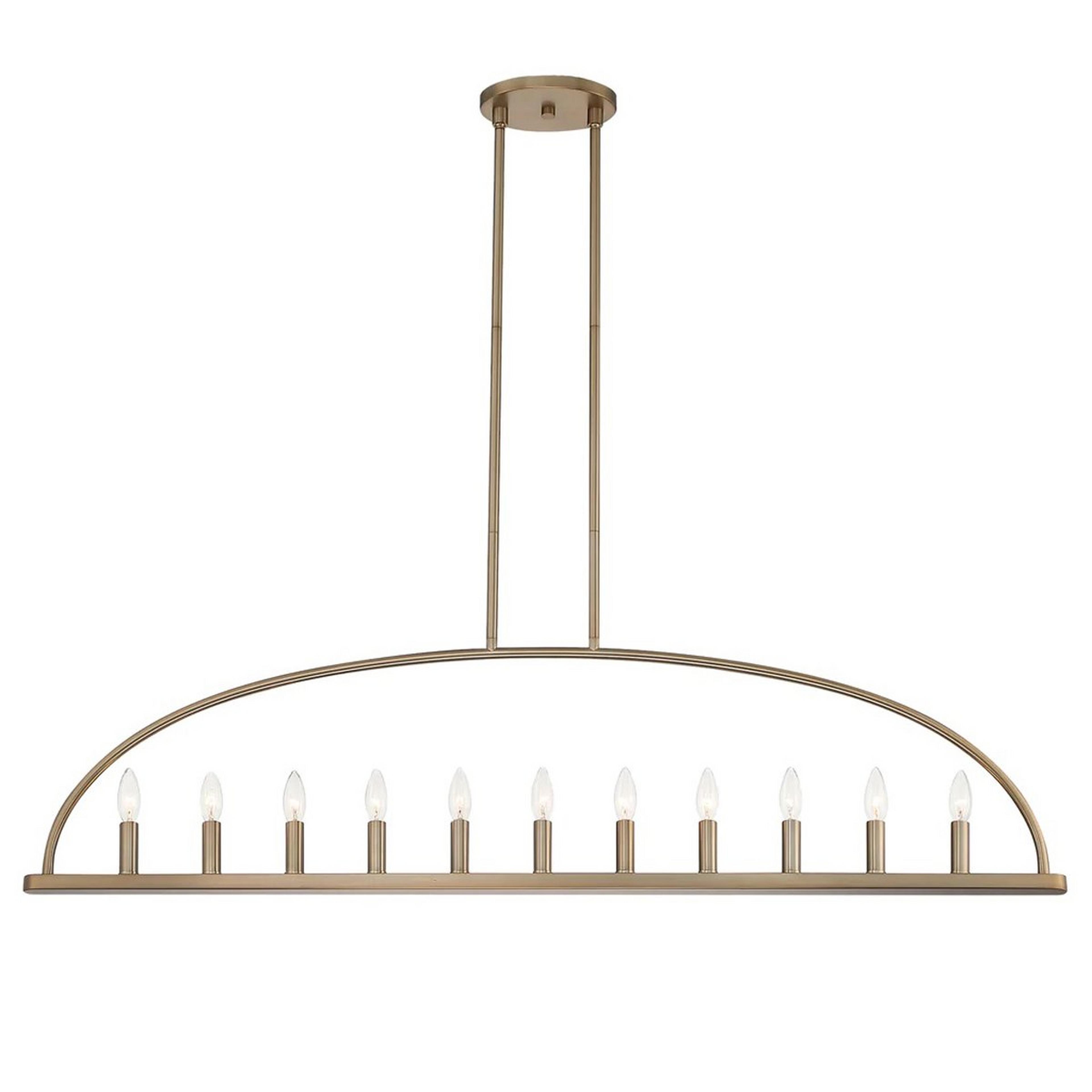 A Elayna Linear Chandelier - 11 Light with Soft Gold color