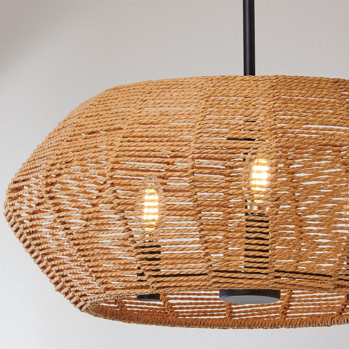 Empire Clip-On Chandelier Lamp Shade, Small Lamp Shade Rattan,Boho