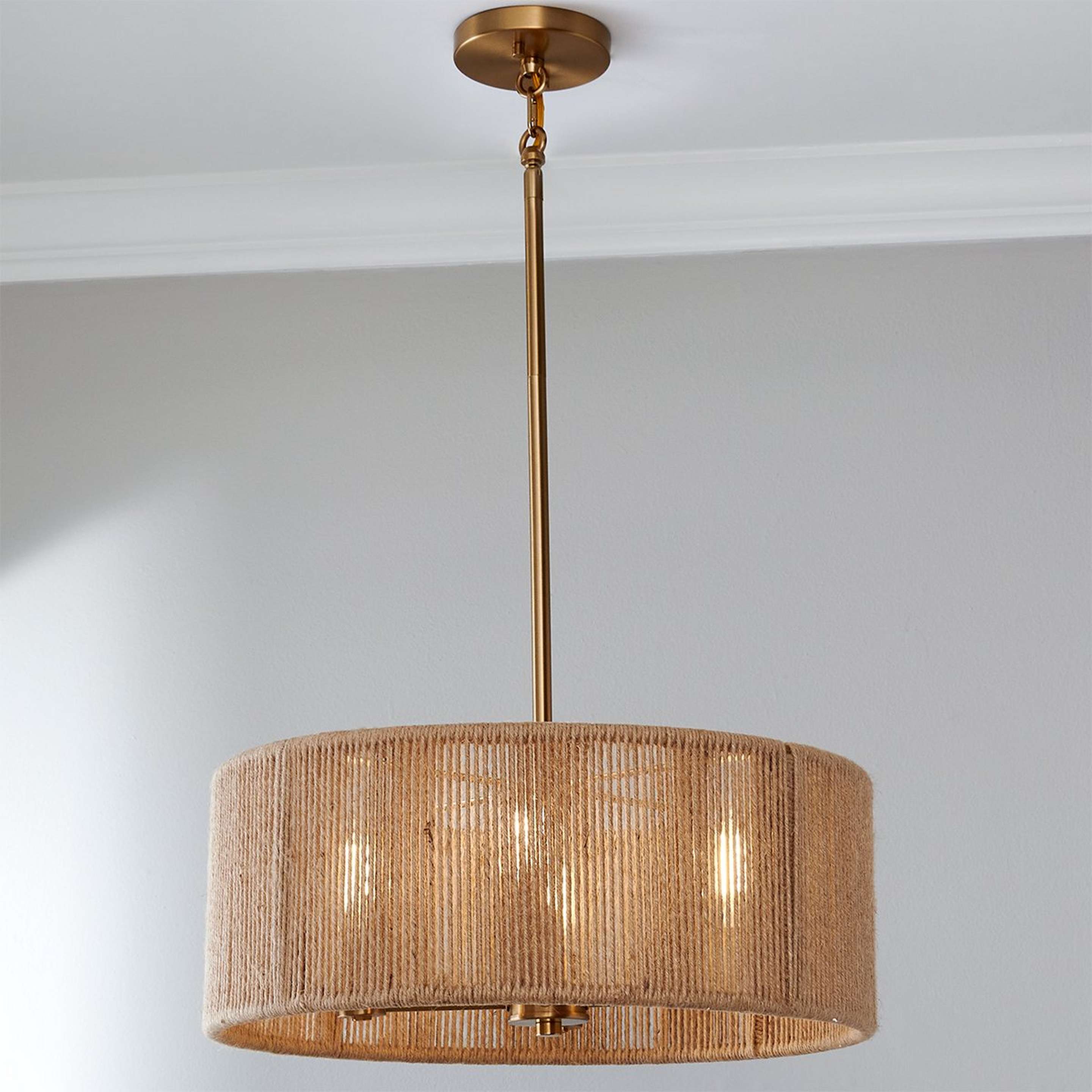 A Roshella Rope Chandelier with Warm Brass / Rope color