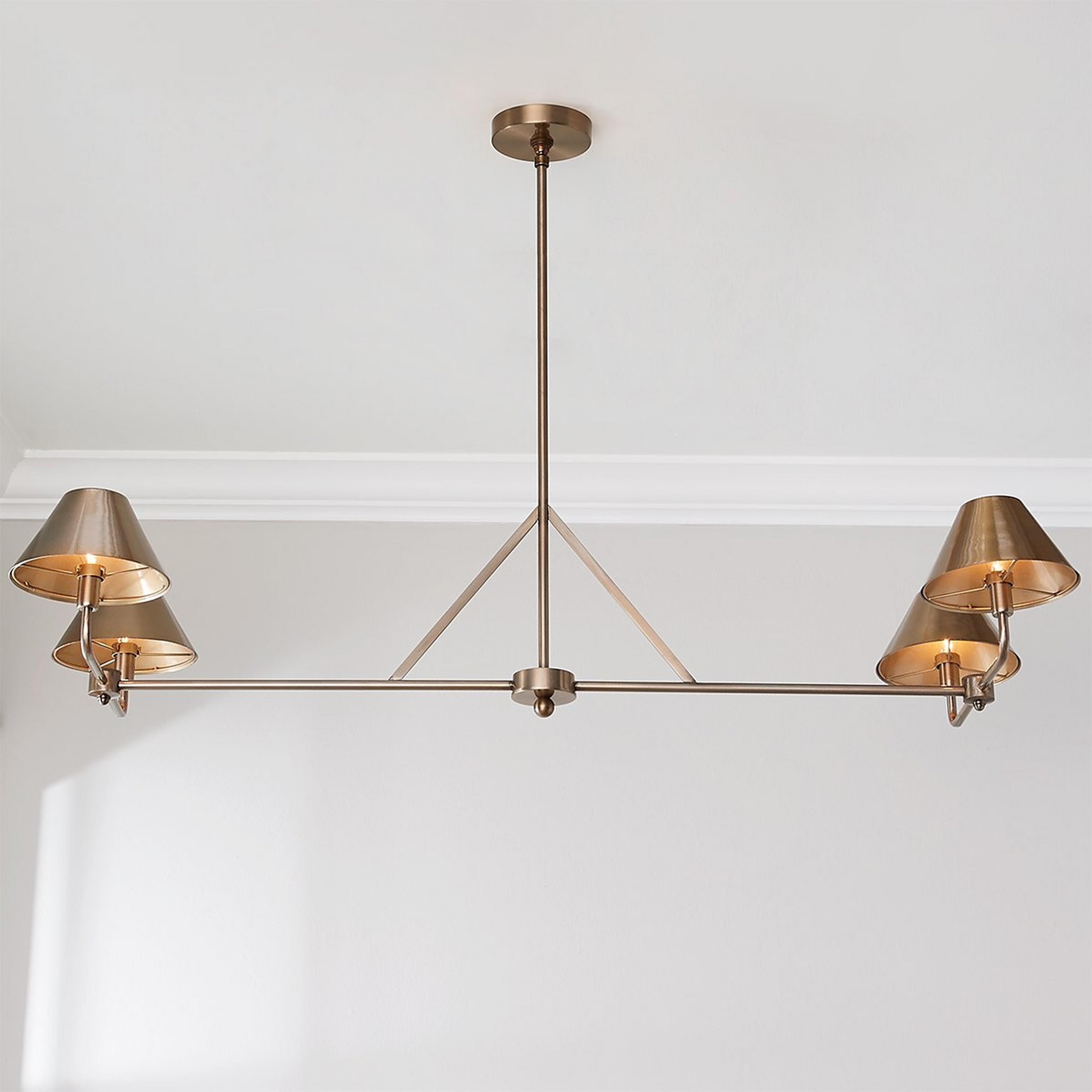 A Chris Loves Julia Edie Island Chandelier with Brass / Brass color