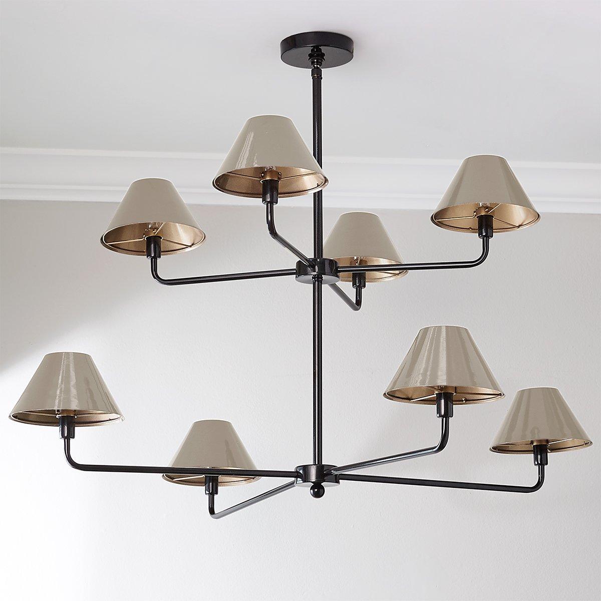 Chris Loves Julia Edie Two-Tier Chandelier - 8 Light | Shades of Light