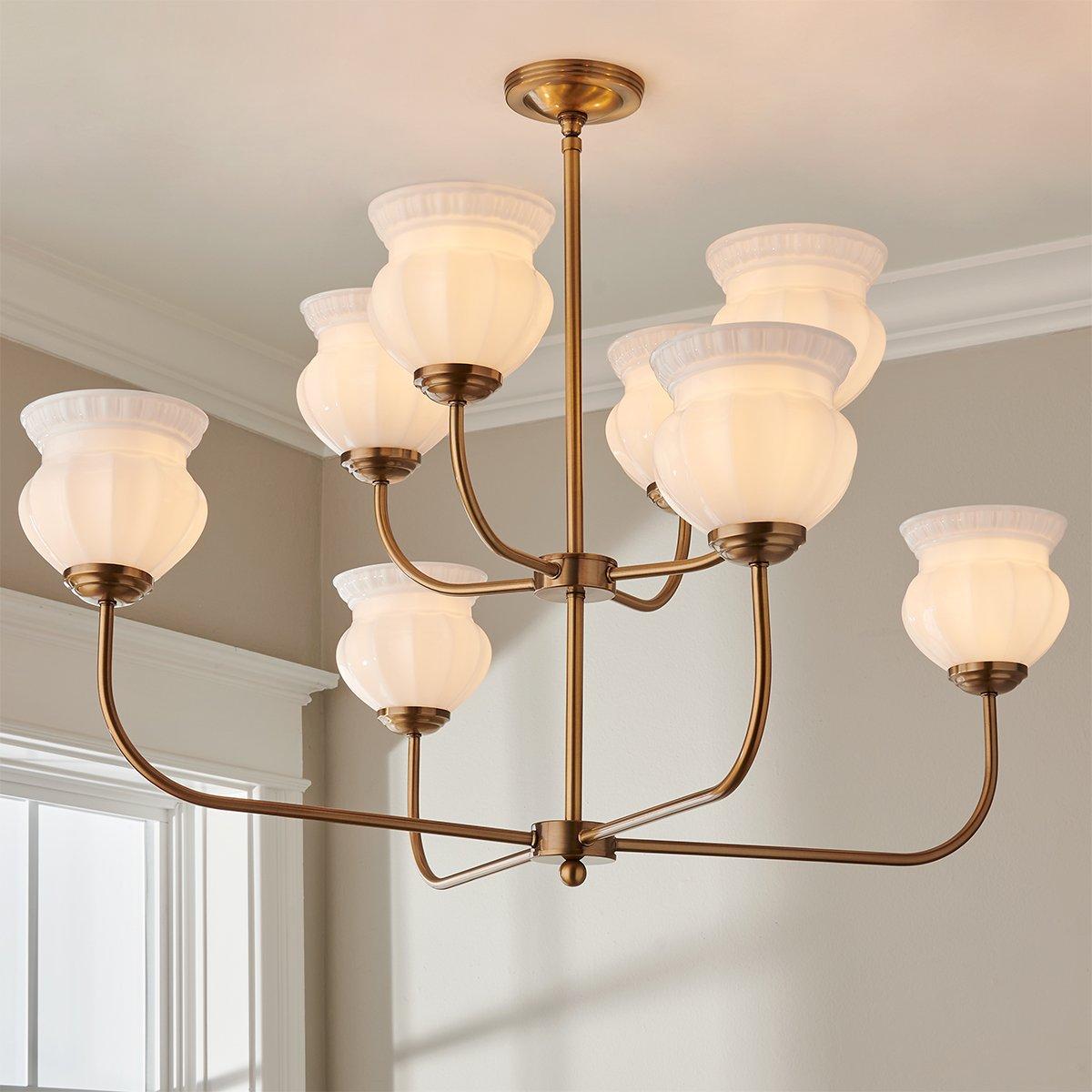 Chris Loves Julia Marlo TwoTier Chandelier 8 Light Shades of