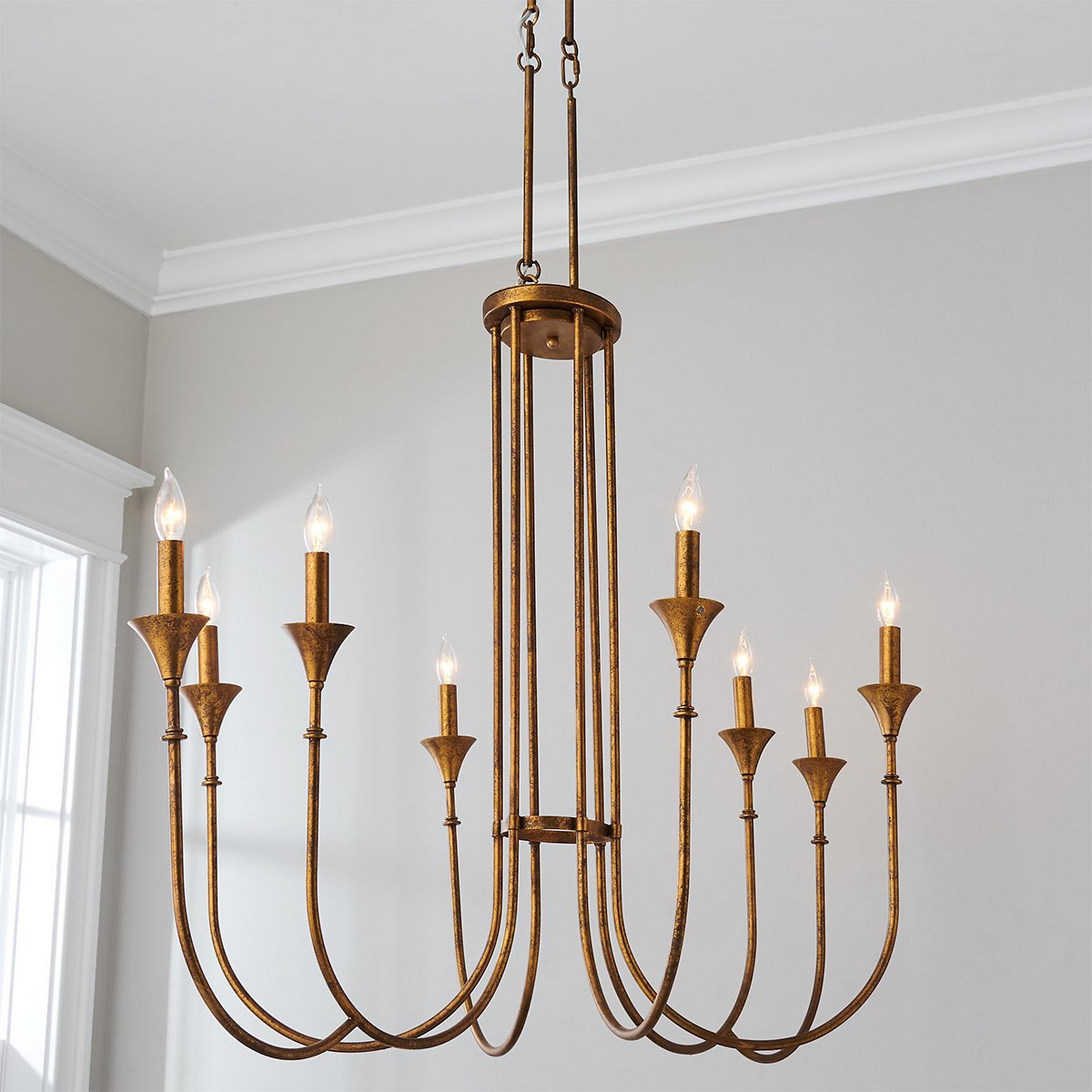 A Gloria Chandelier with Gilded Gold color