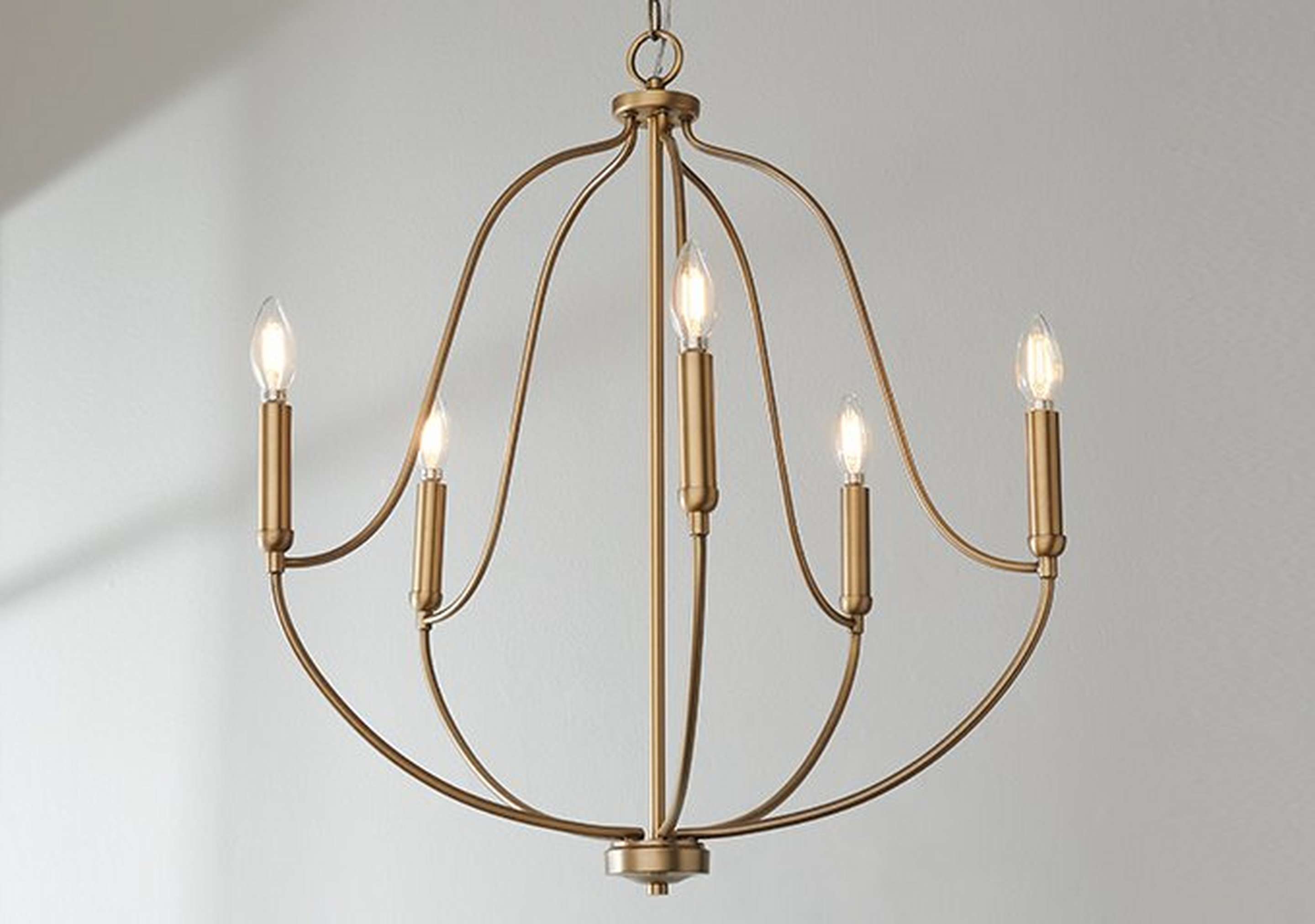 Aged Brass Willia Chandelier