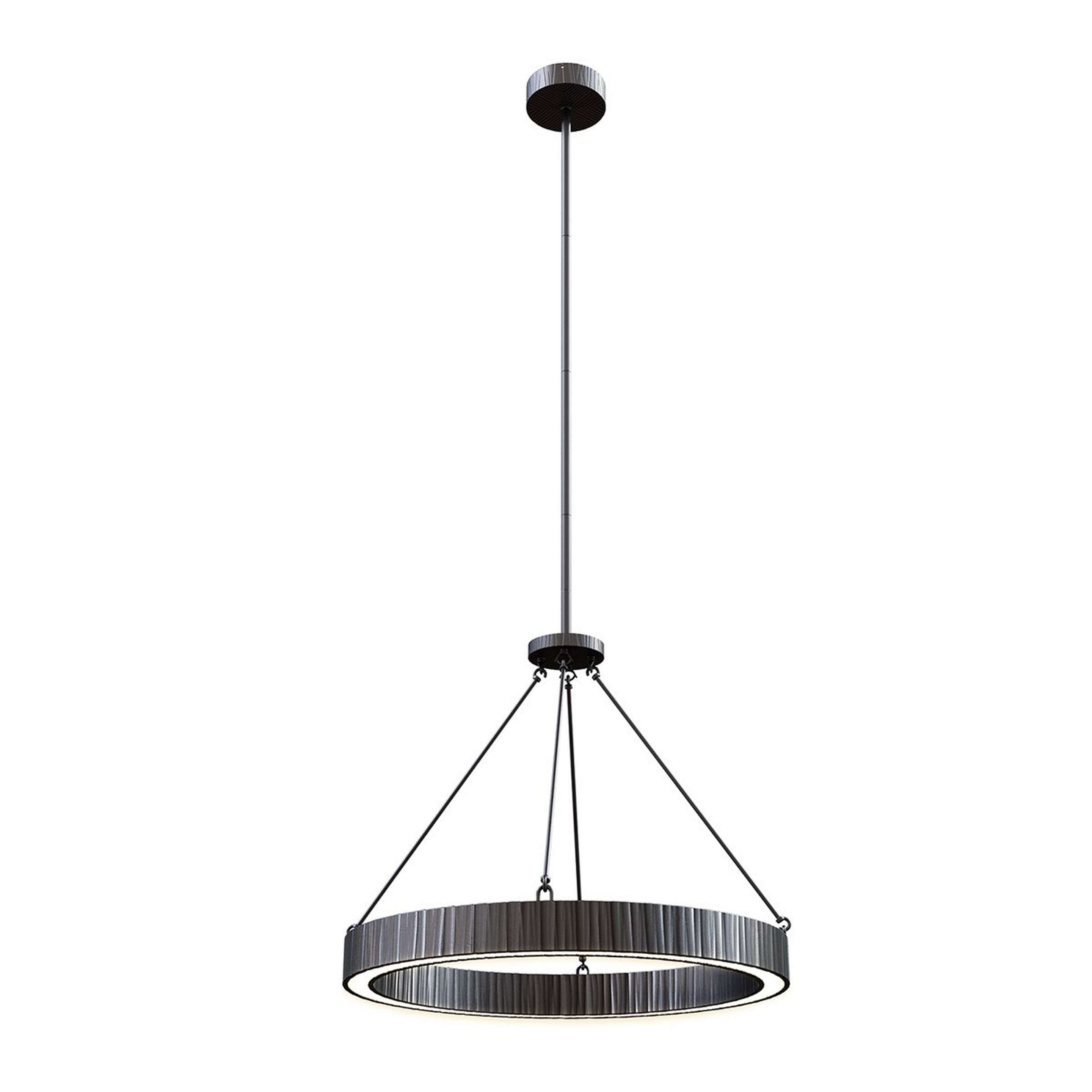 A Delamir LED Chandelier with Bronze / Frosted Acrylic color