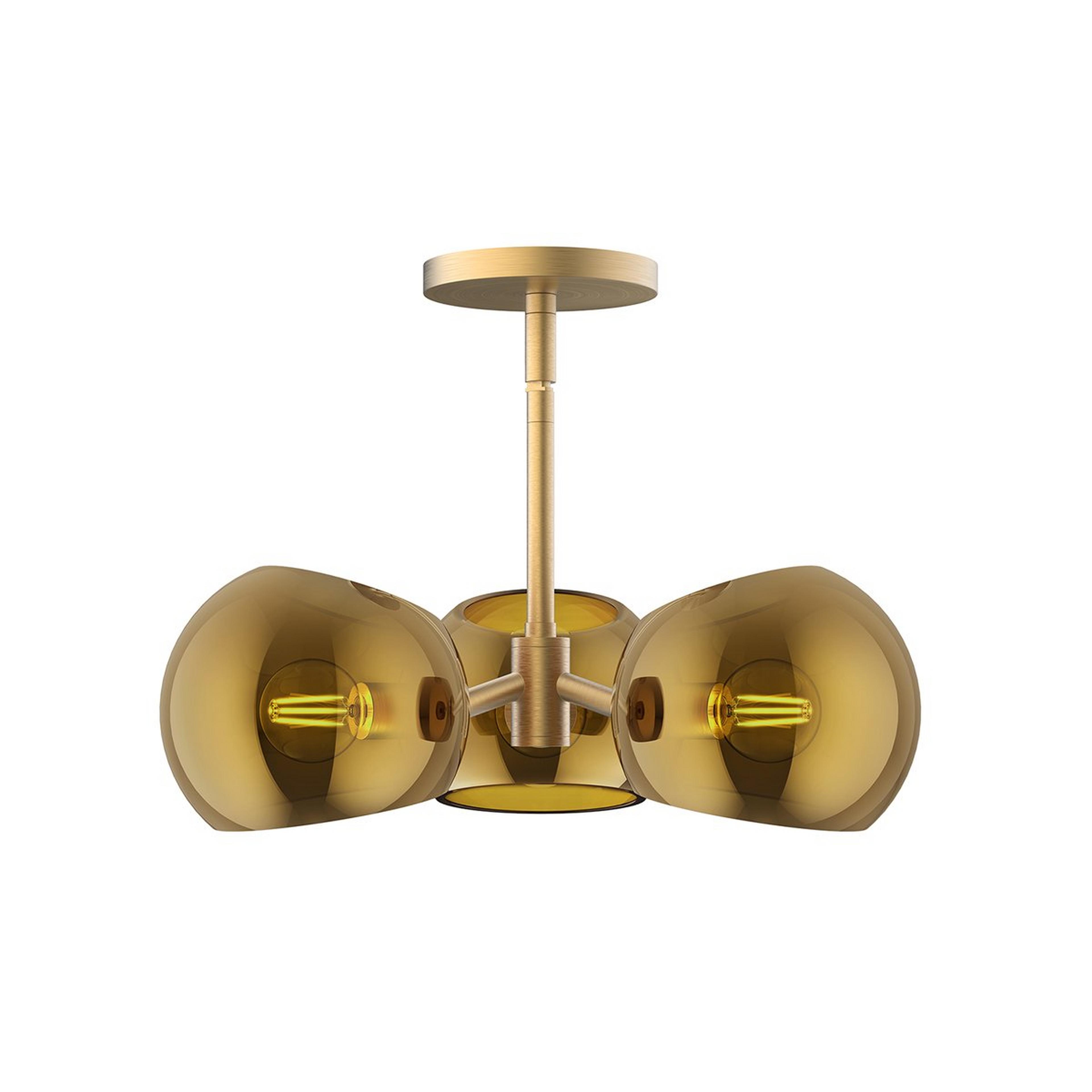 A Xaviero Transitional Glass Chandelier - 3 Light - Color with undefined color