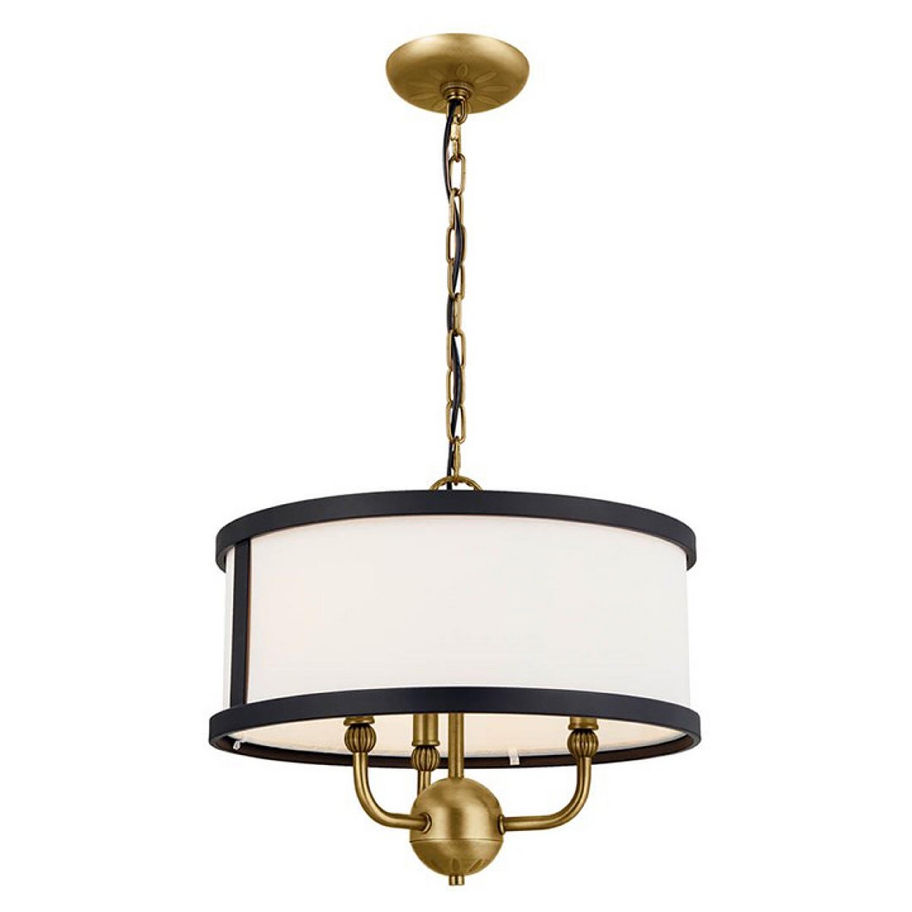 A Jackdaw Chandelier - Small with Brass / White / Textured Black color