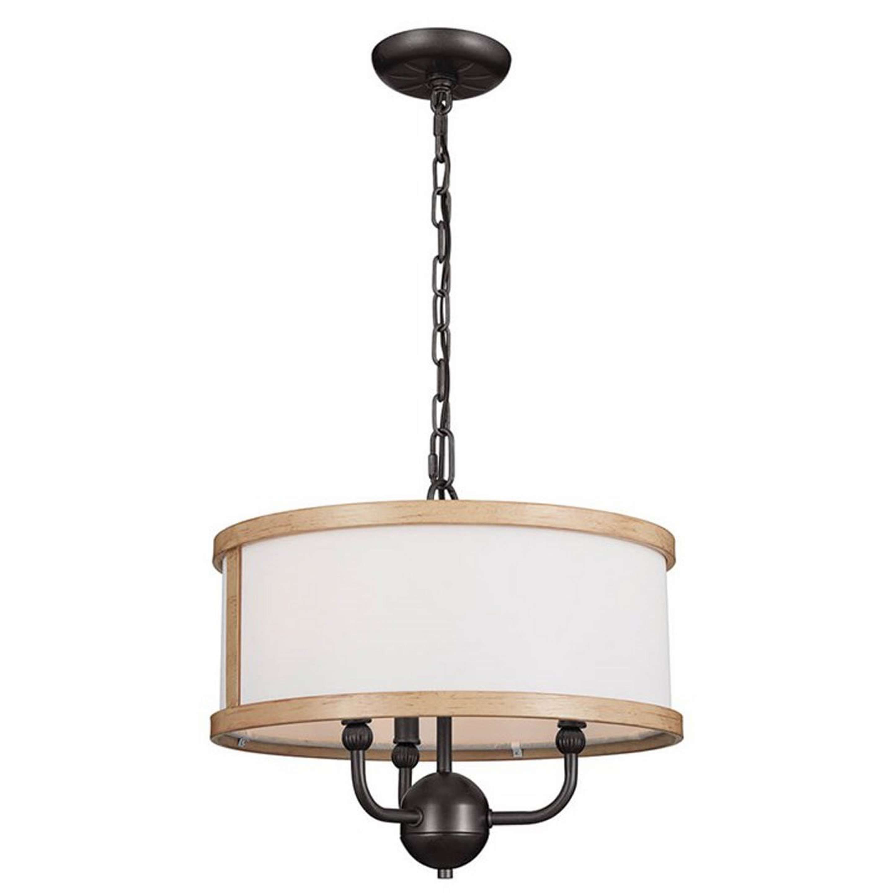 A Jackdaw Chandelier - Small with Iron / White / Natural color