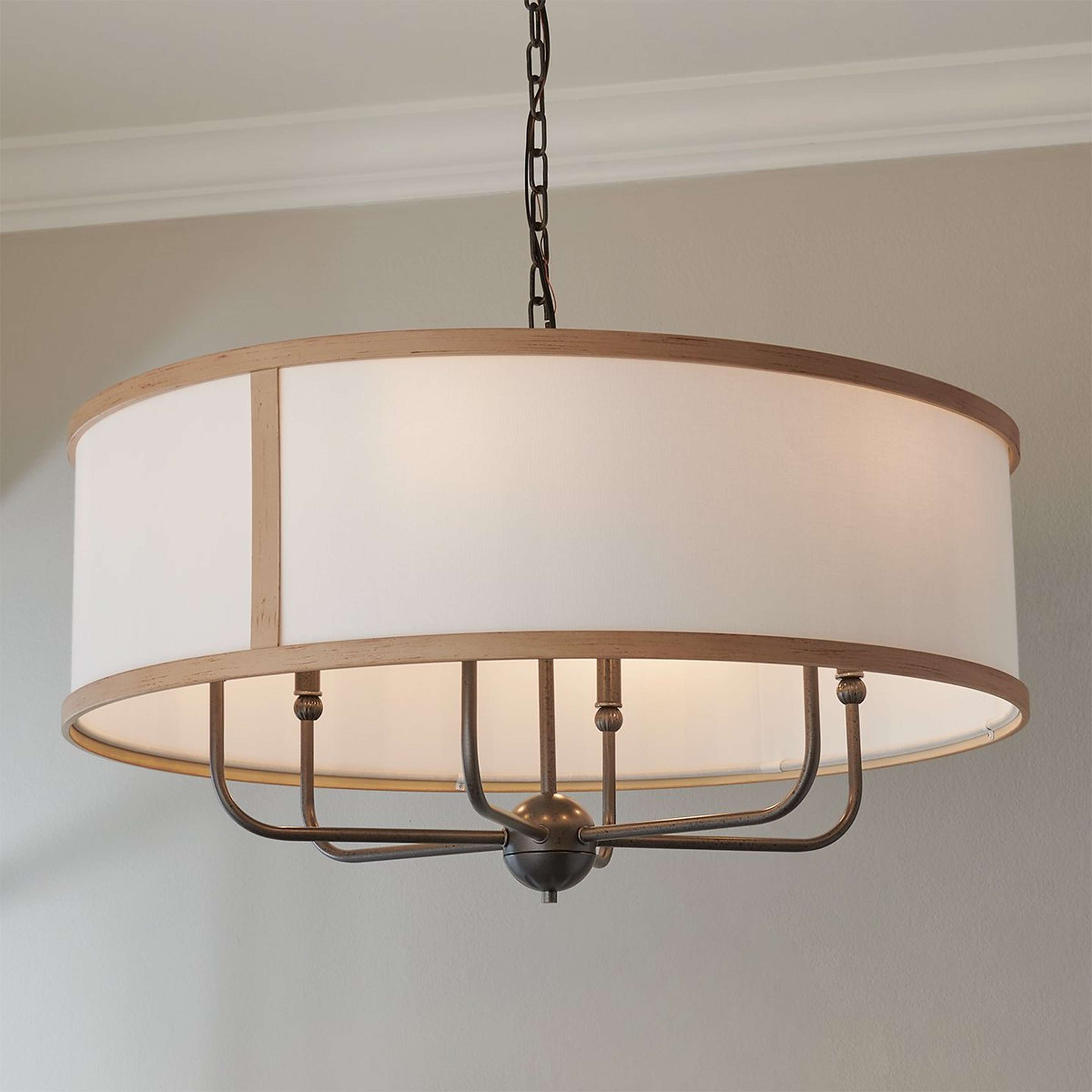 A Jackdaw Chandelier - Large with Iron / White / Natural color