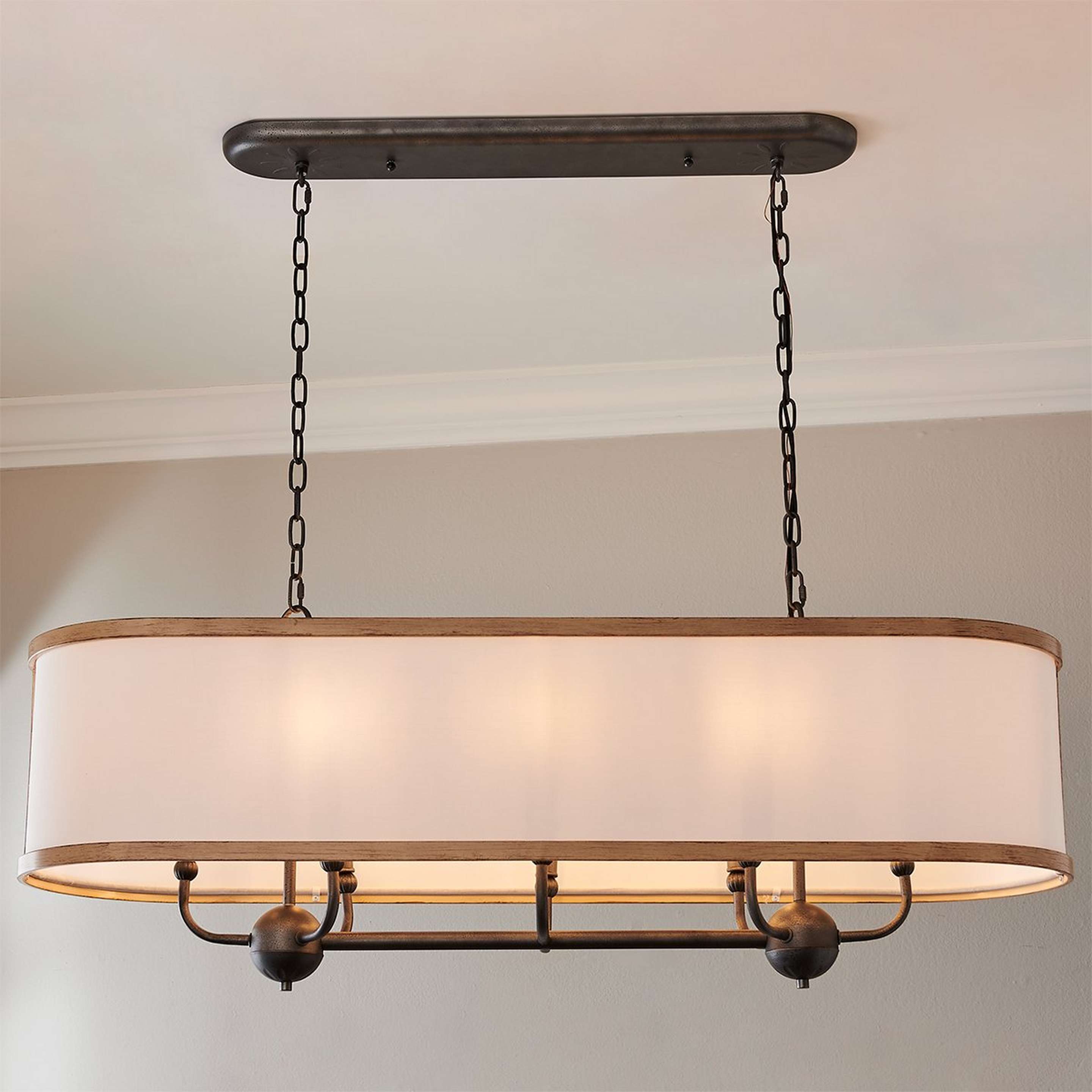 A Jackdaw Island Chandelier with Iron / White / Natural color