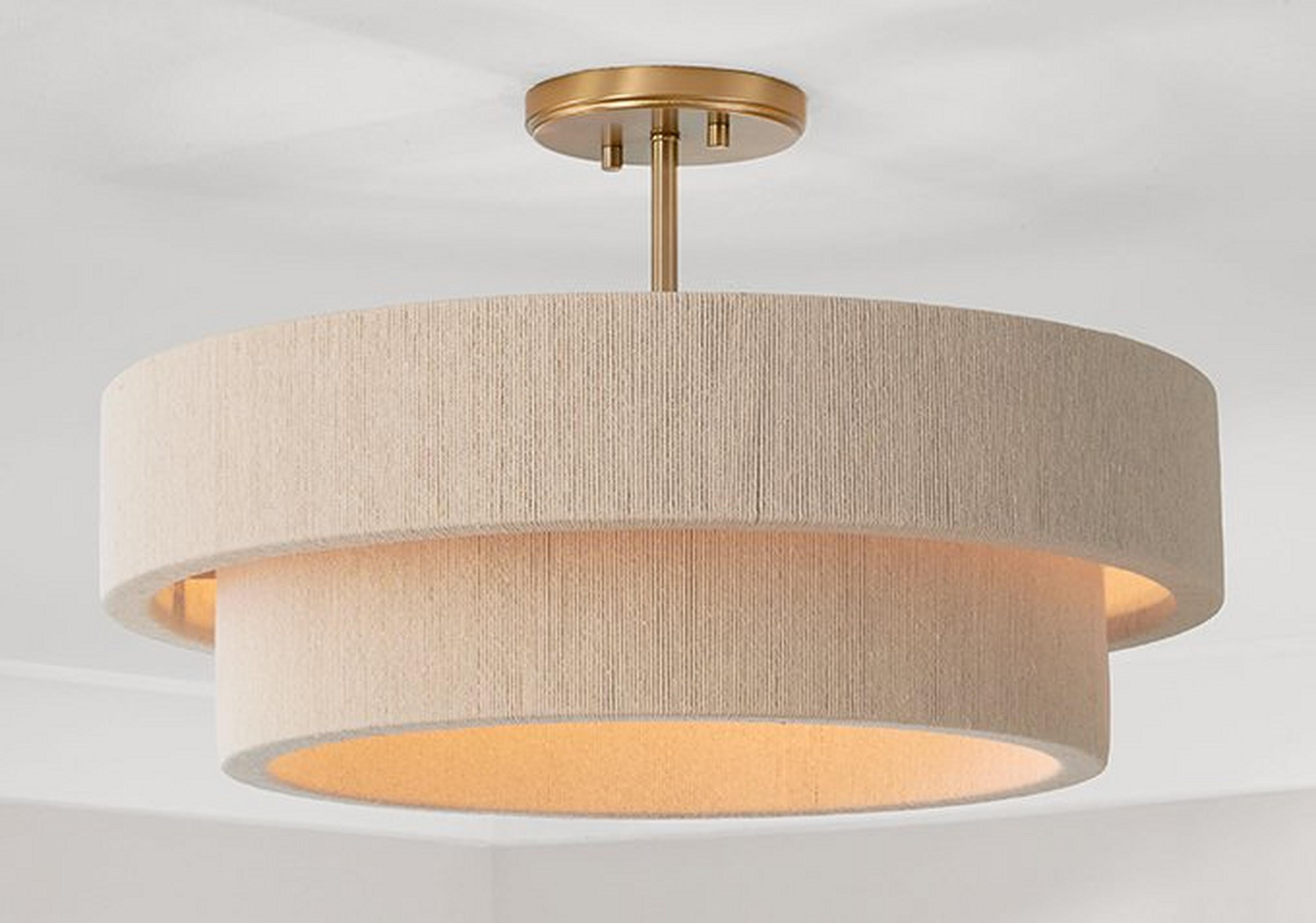 Kalini Double Drum Convertible Chandelier