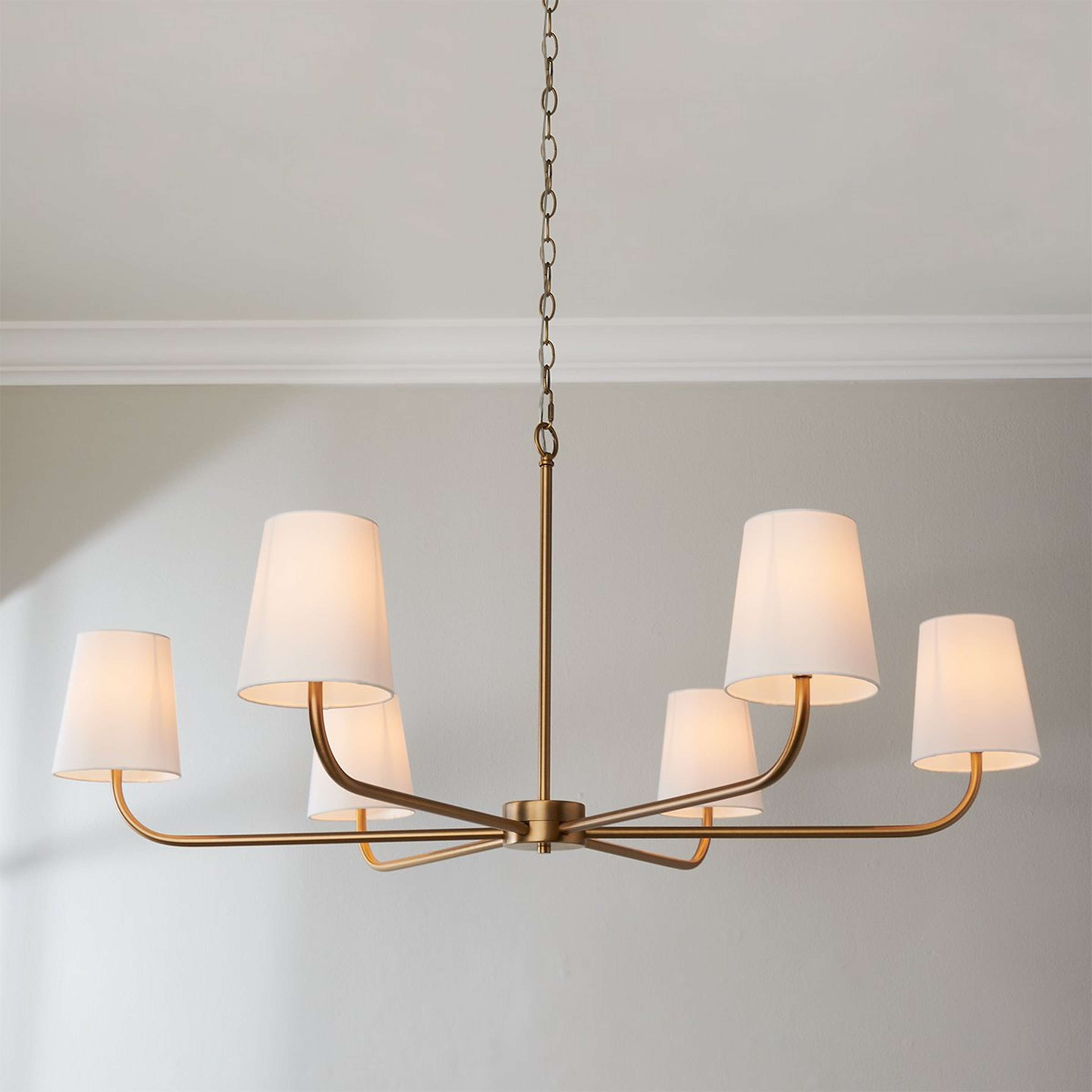 A Westchase Chandelier - Large with Aged Brass color