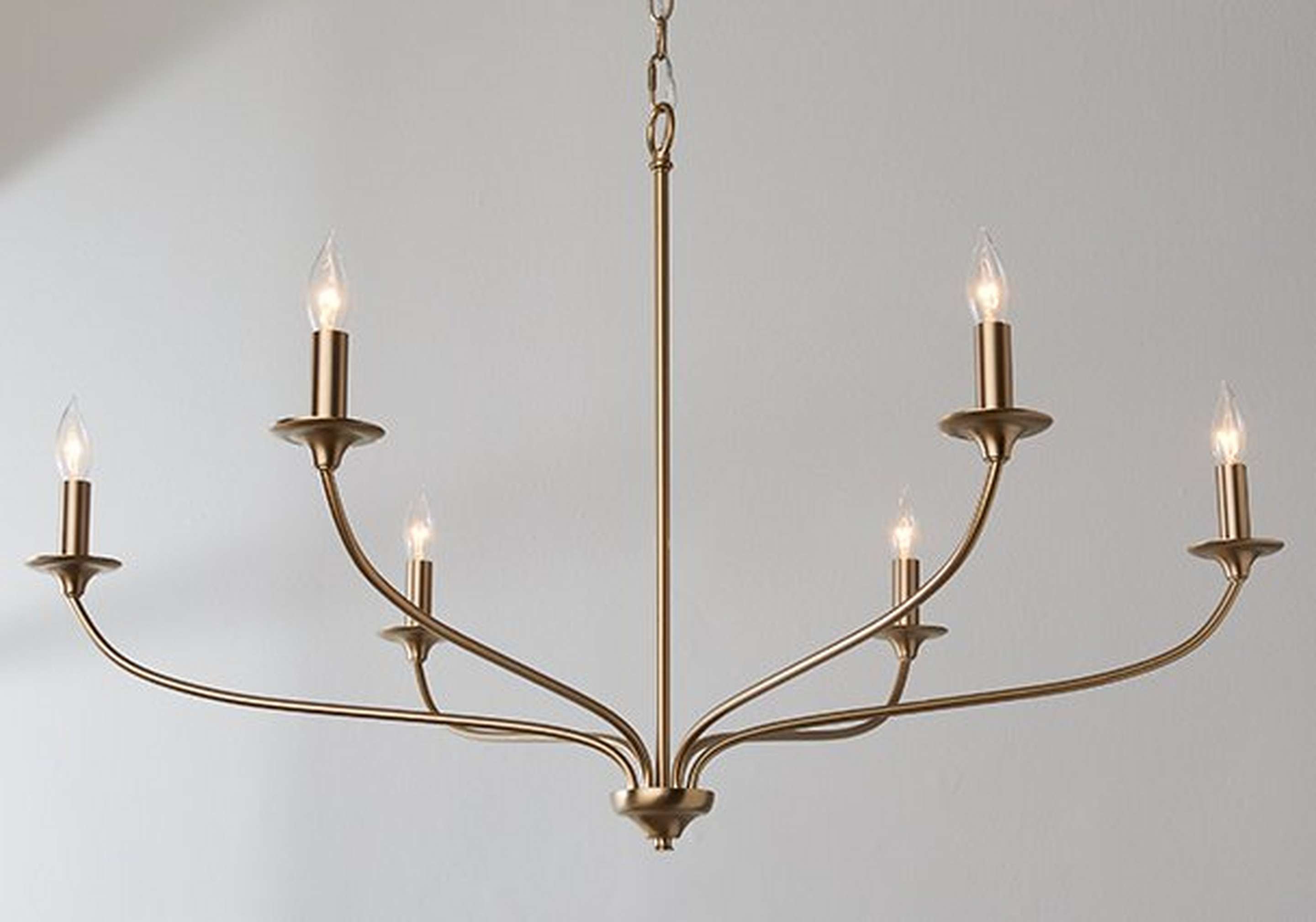 Matte Brass Alainey Chandelier