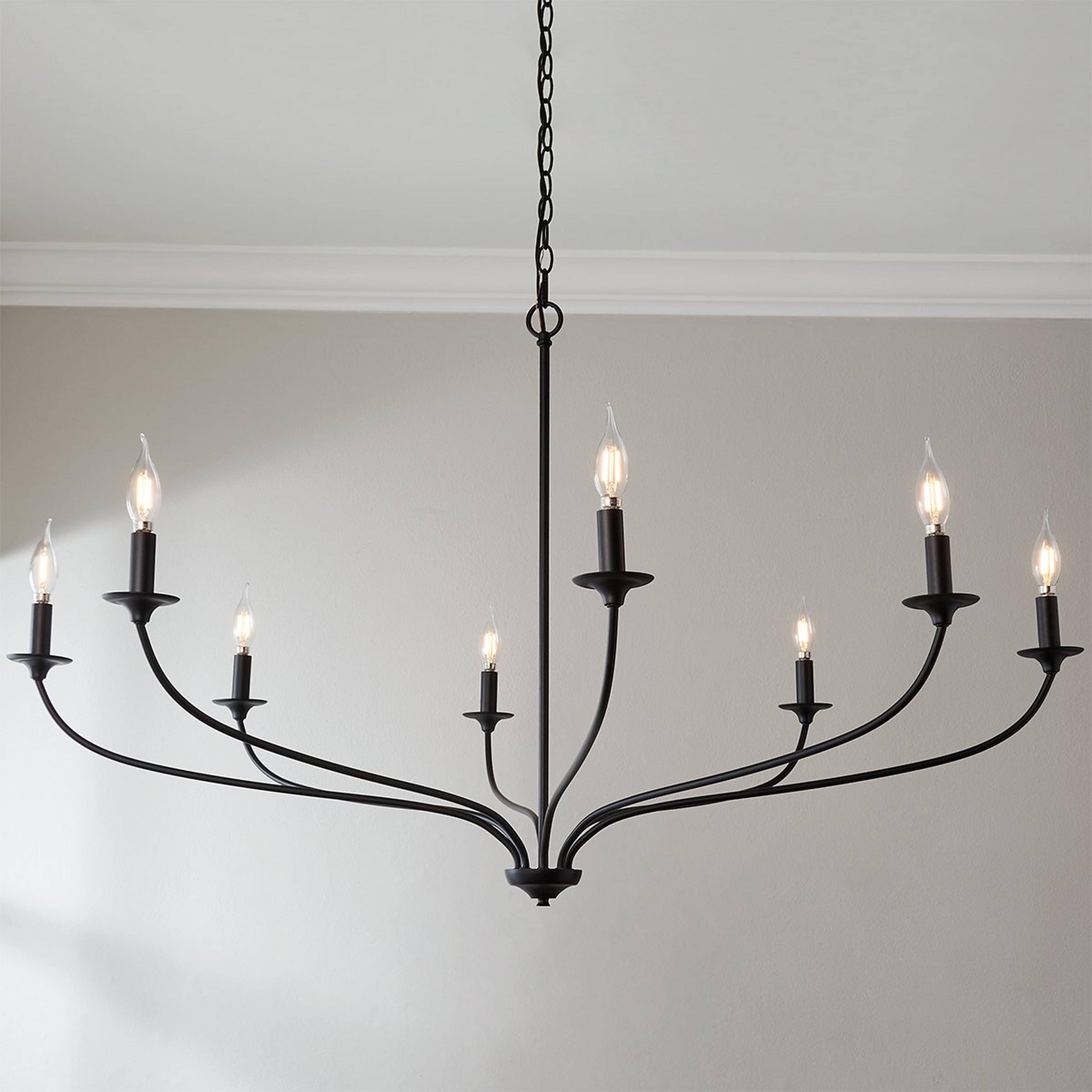 A Alainey Chandelier - 8 Light with Matte Black  color