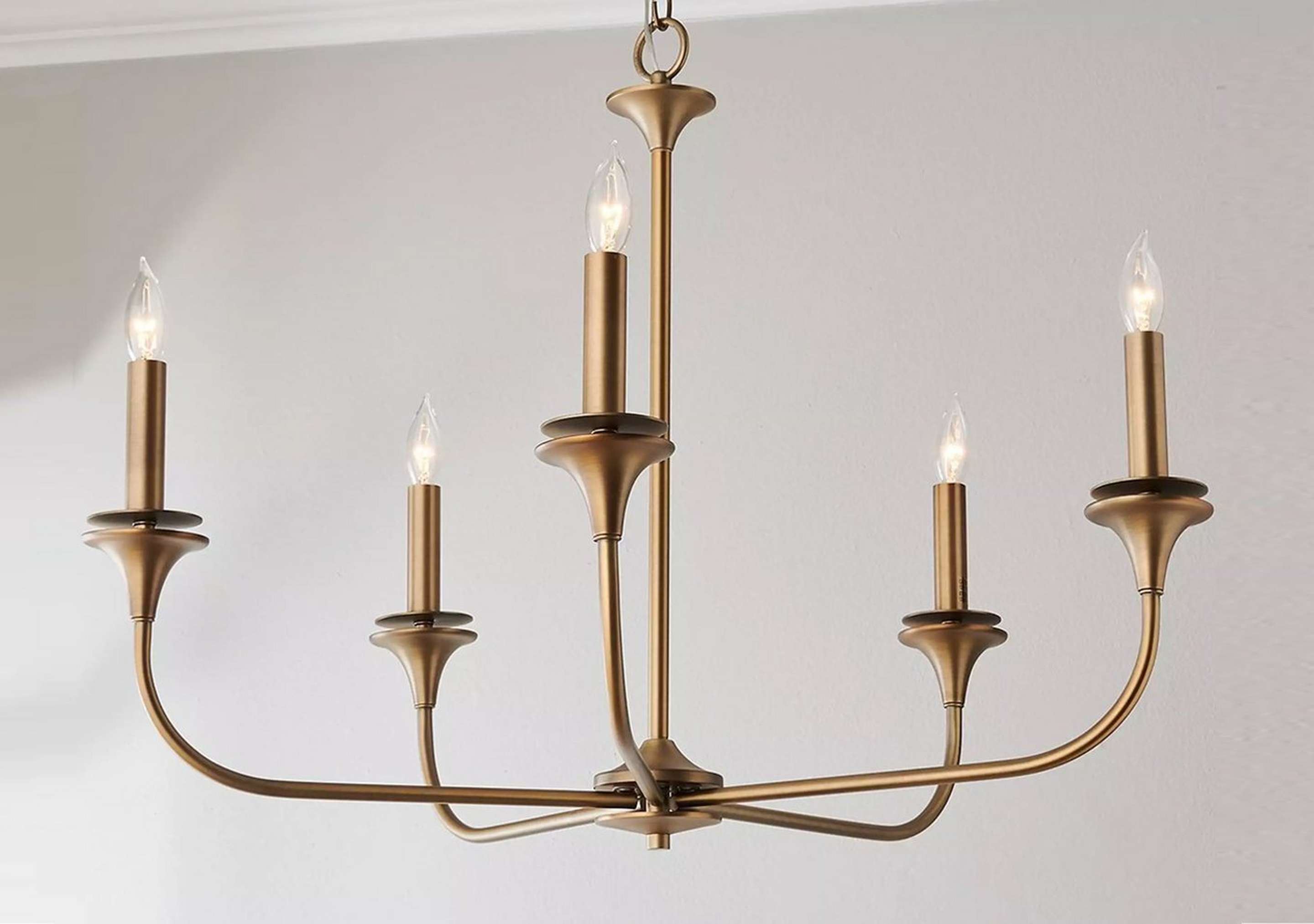Aged Brass Mayhue Chandelier