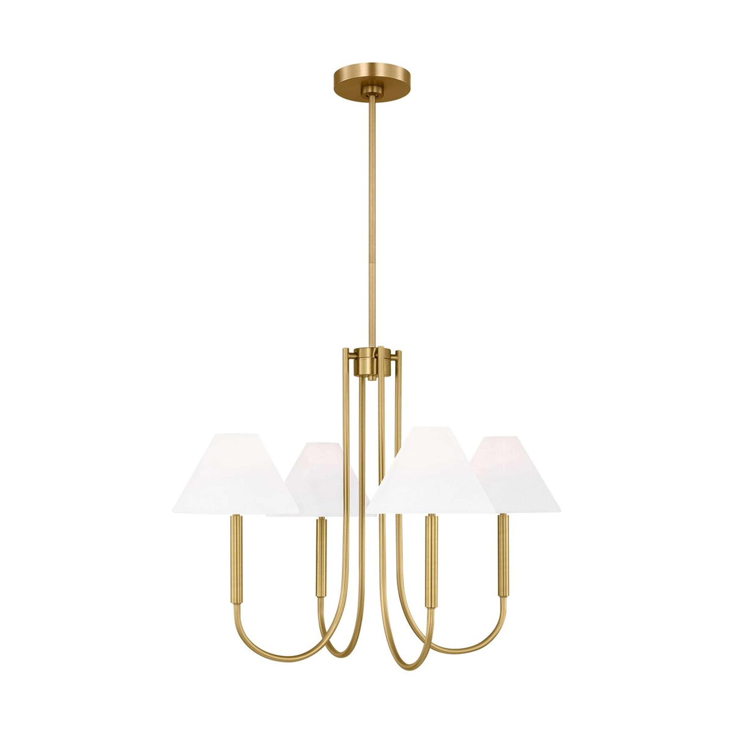 A Porteau Chandelier - Small with Satin Brass color