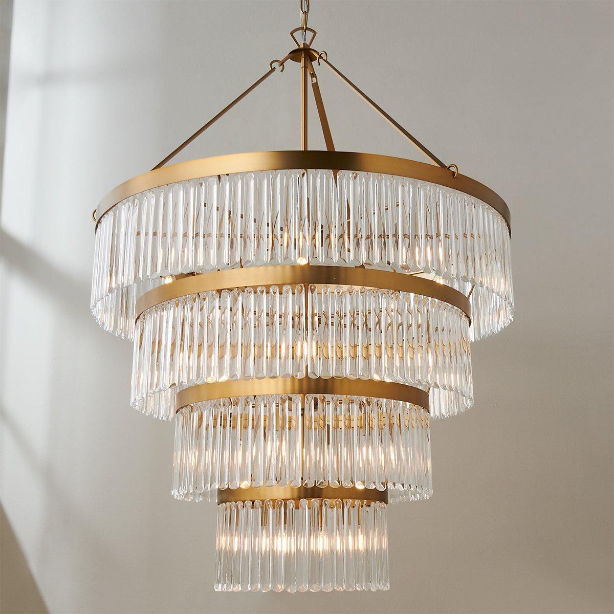 Crystal Alstro Four-Tier Chandelier