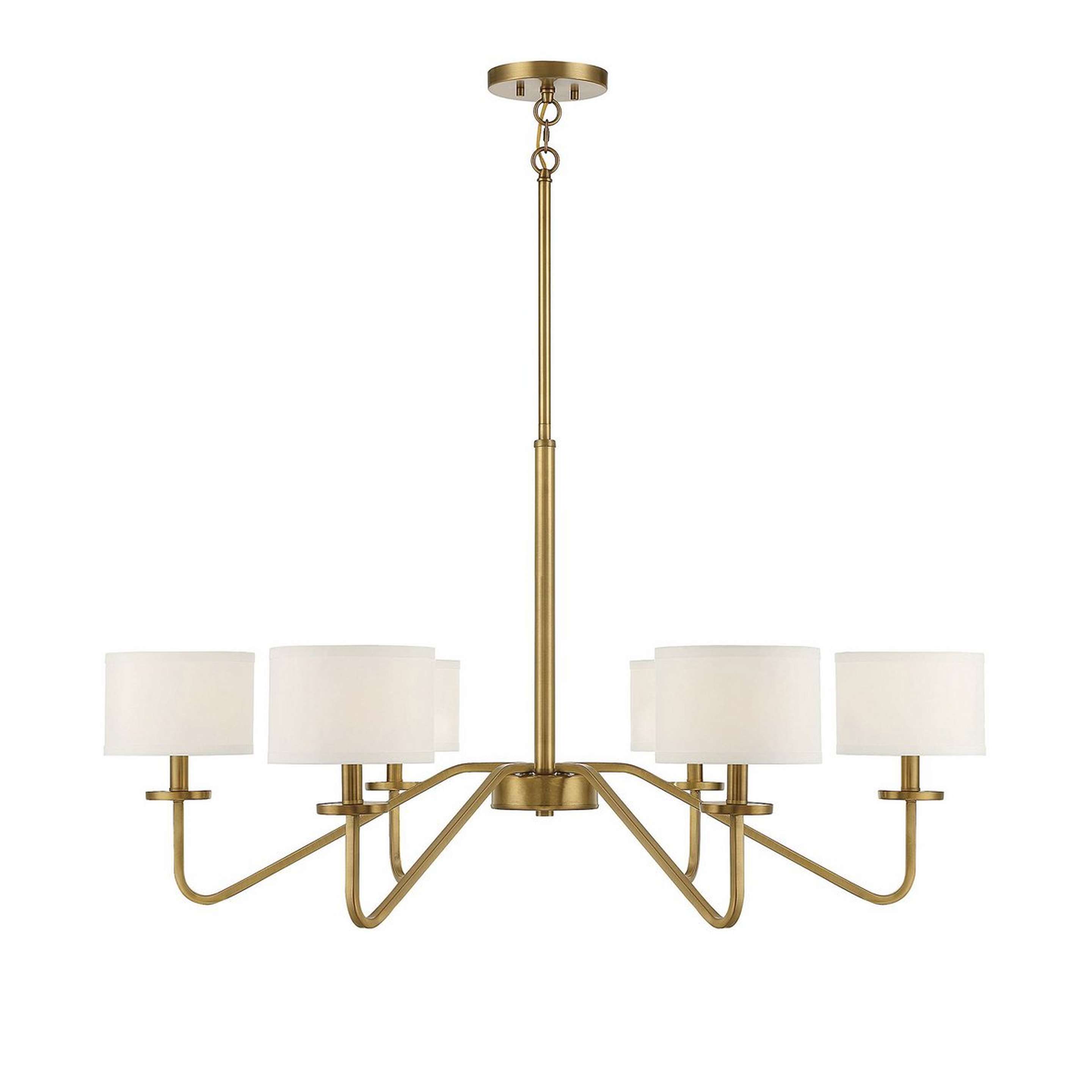 A Lisa Chandelier with Natural Brass color