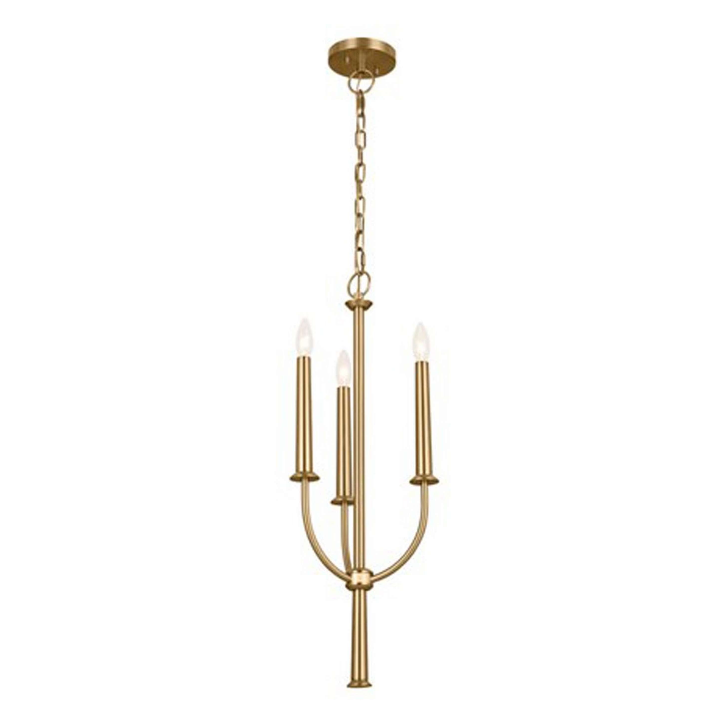 A Triton Chandelier with Aged Brass color