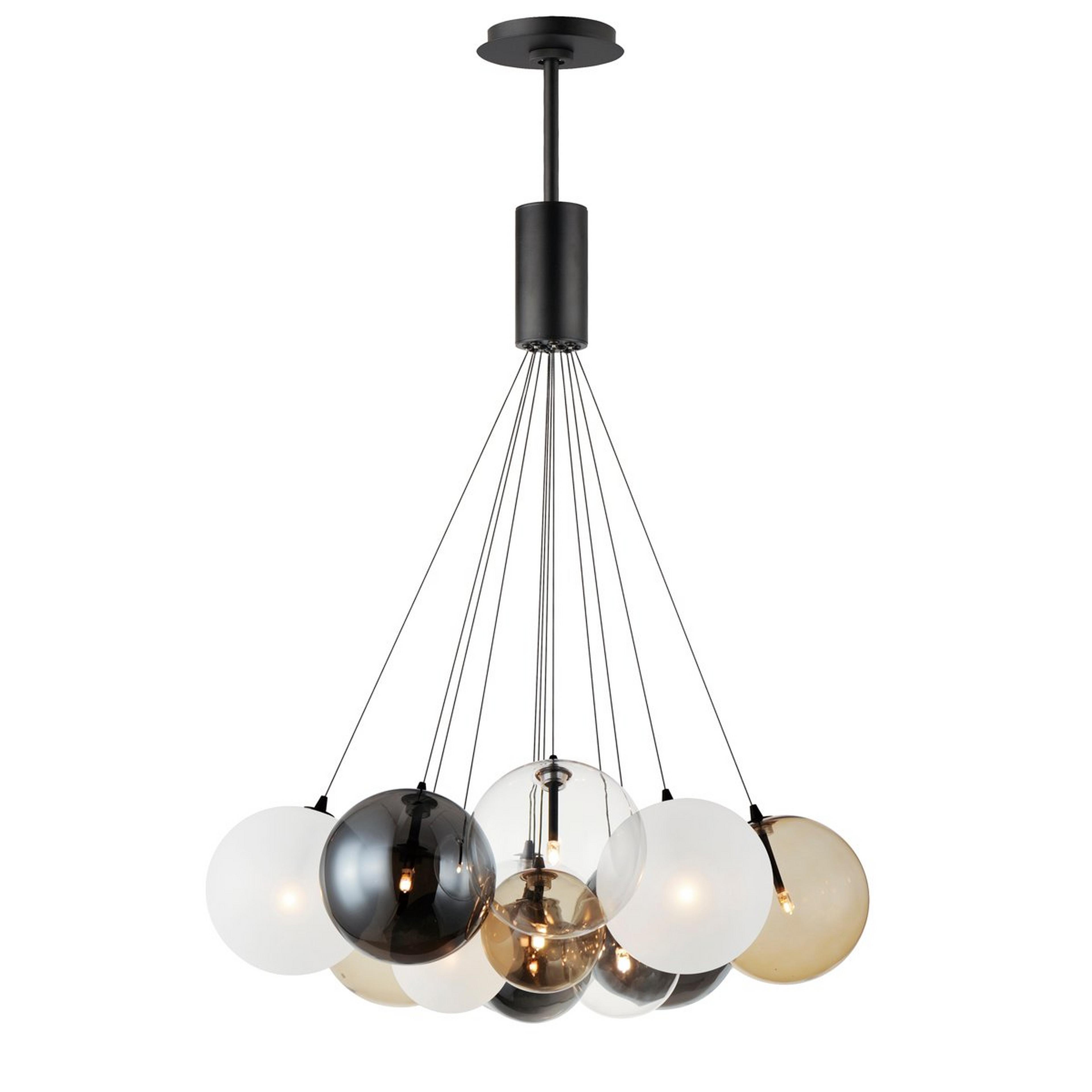 Smoke and Mirrors Globe Chandelier - 12 Light - Multi
