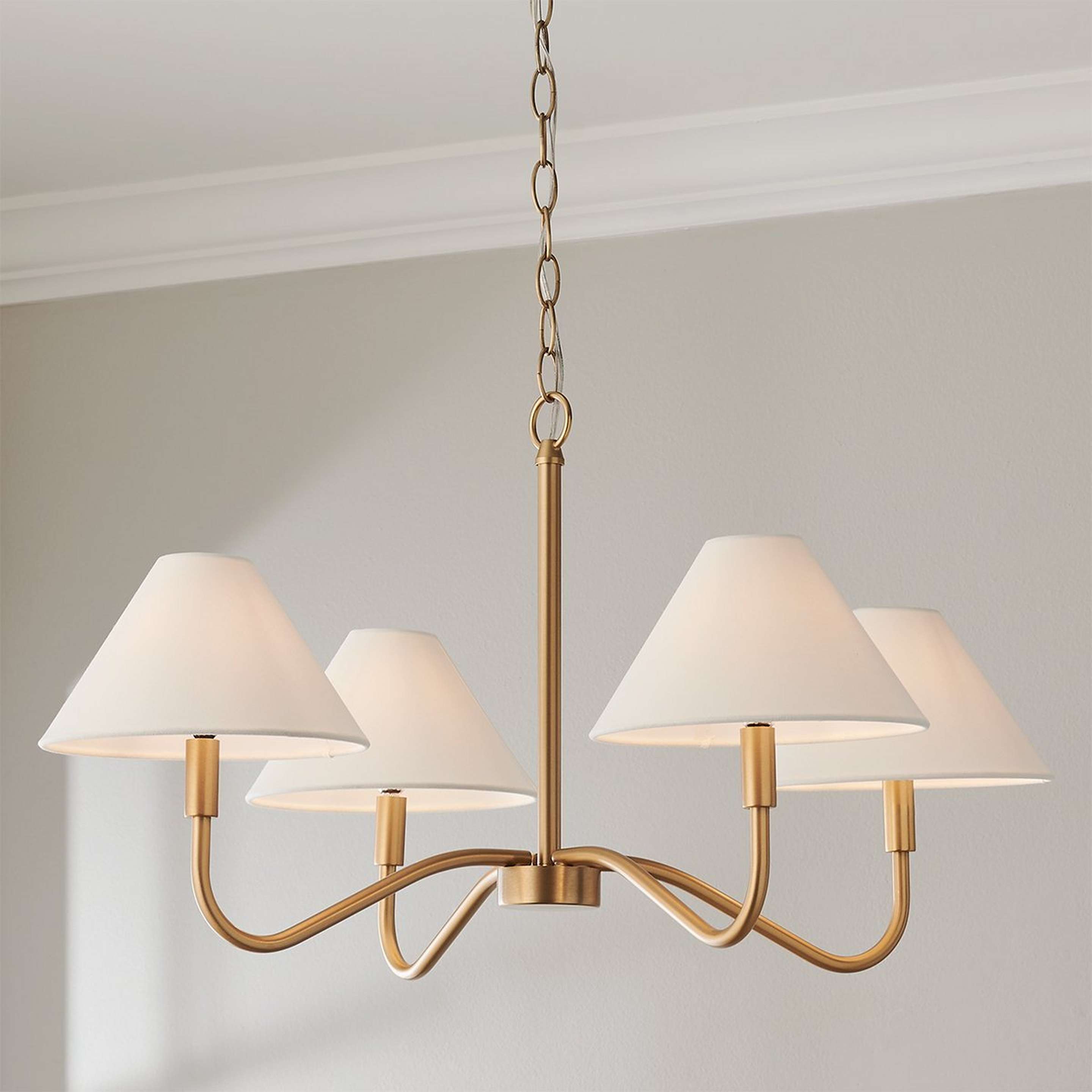 A Eldon Chandelier - Small with Satin Brass color