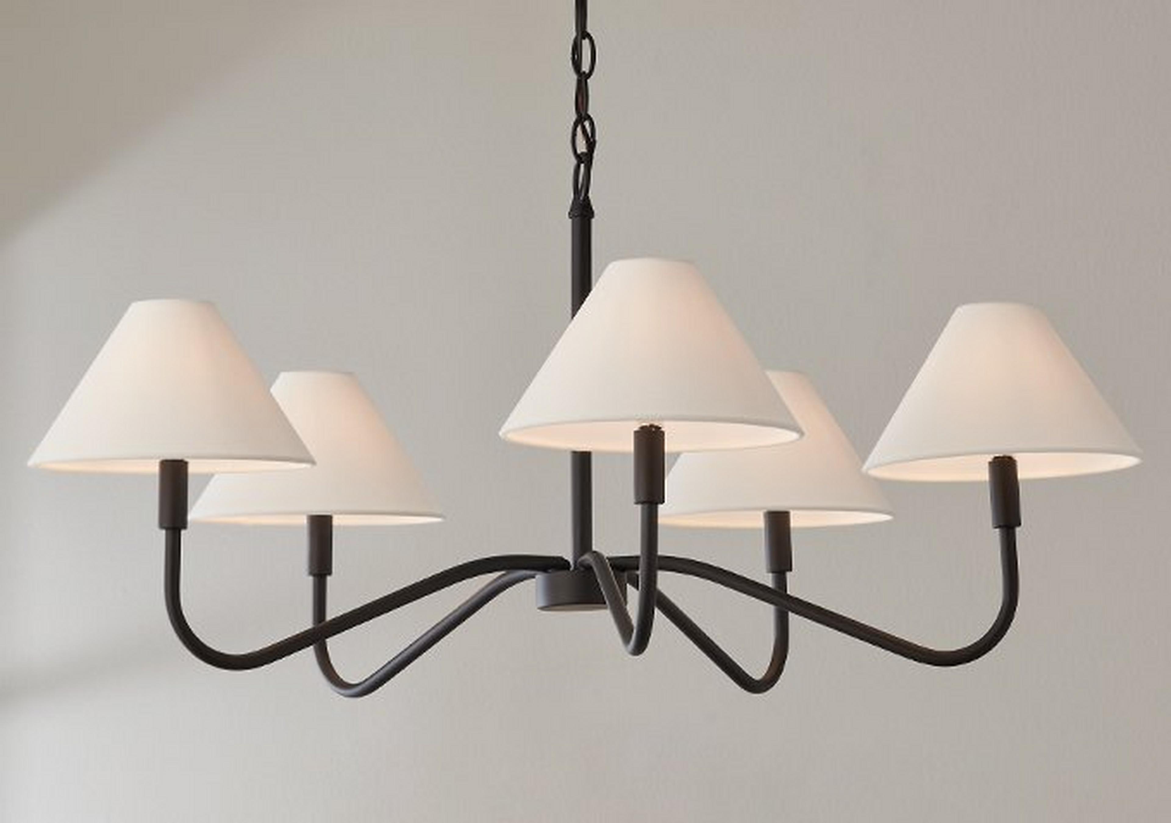 Large Black Eldon Chandelier
