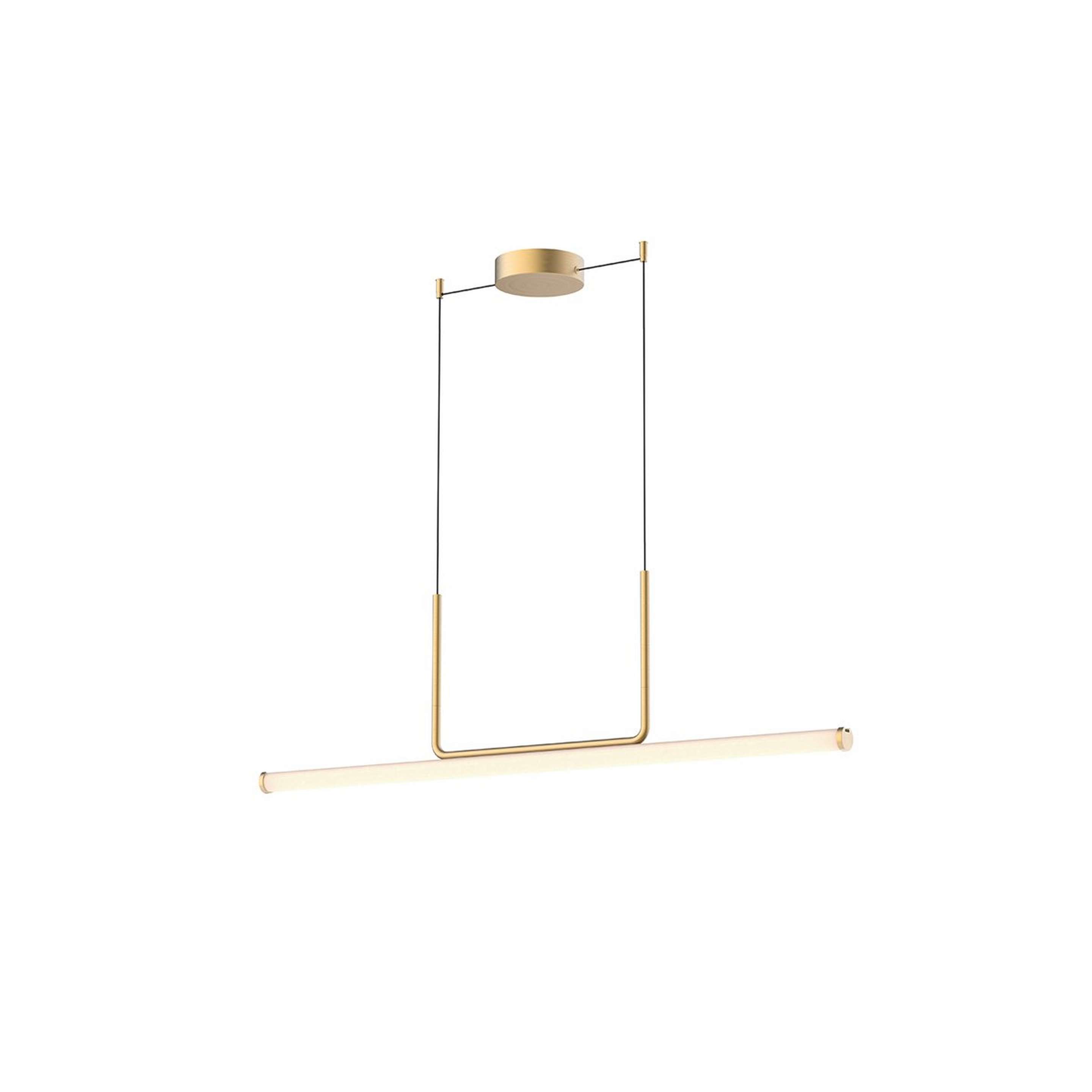 A Peragro Linear LED Chandelier with Brushed Gold color