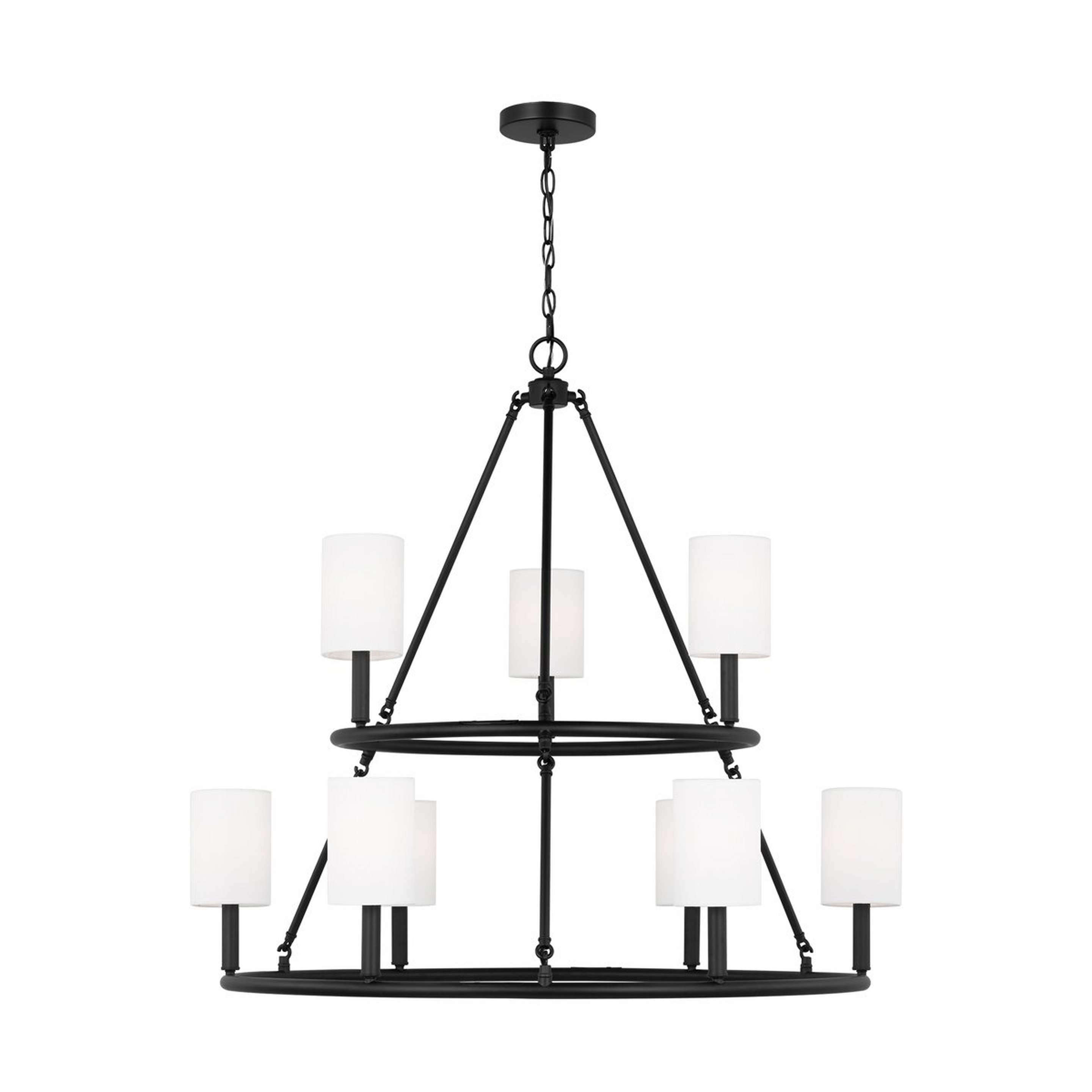 A Egmont Two-Tier Chandelier with Black color