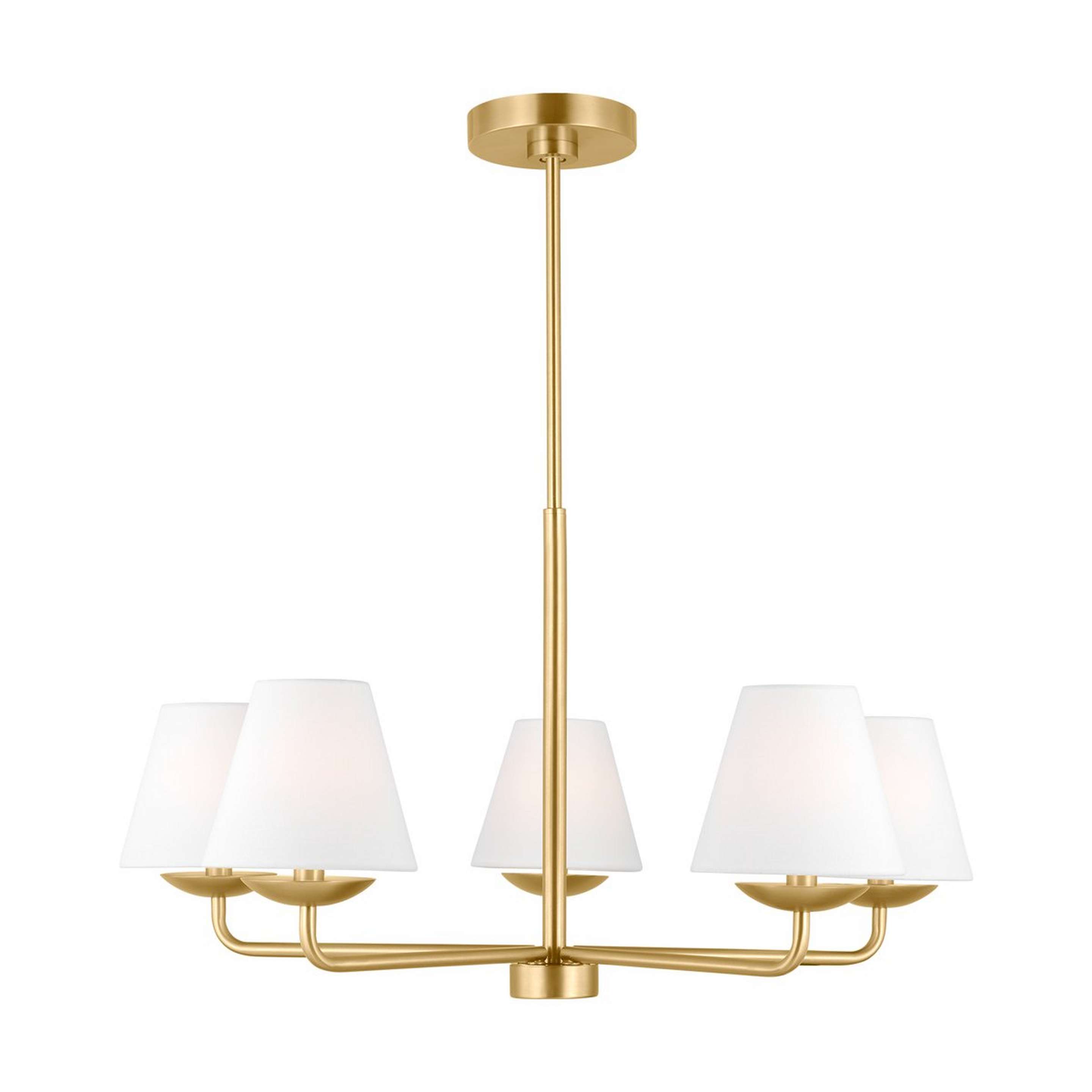A Albion Chandelier - Small with Satin Brass color