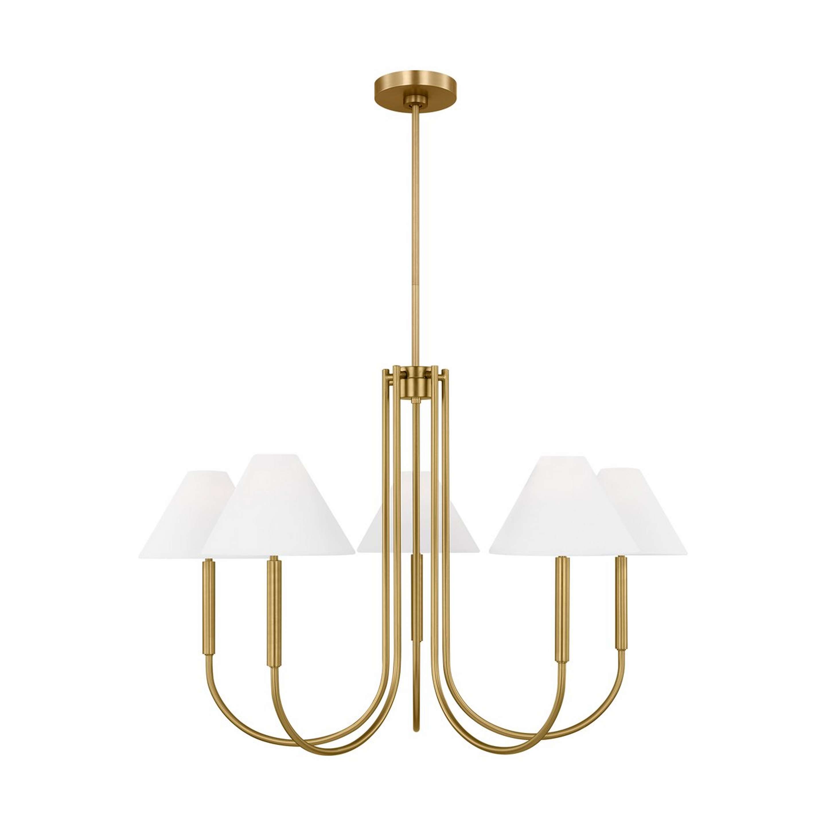 A Porteau Chandelier - Large with Satin Brass color