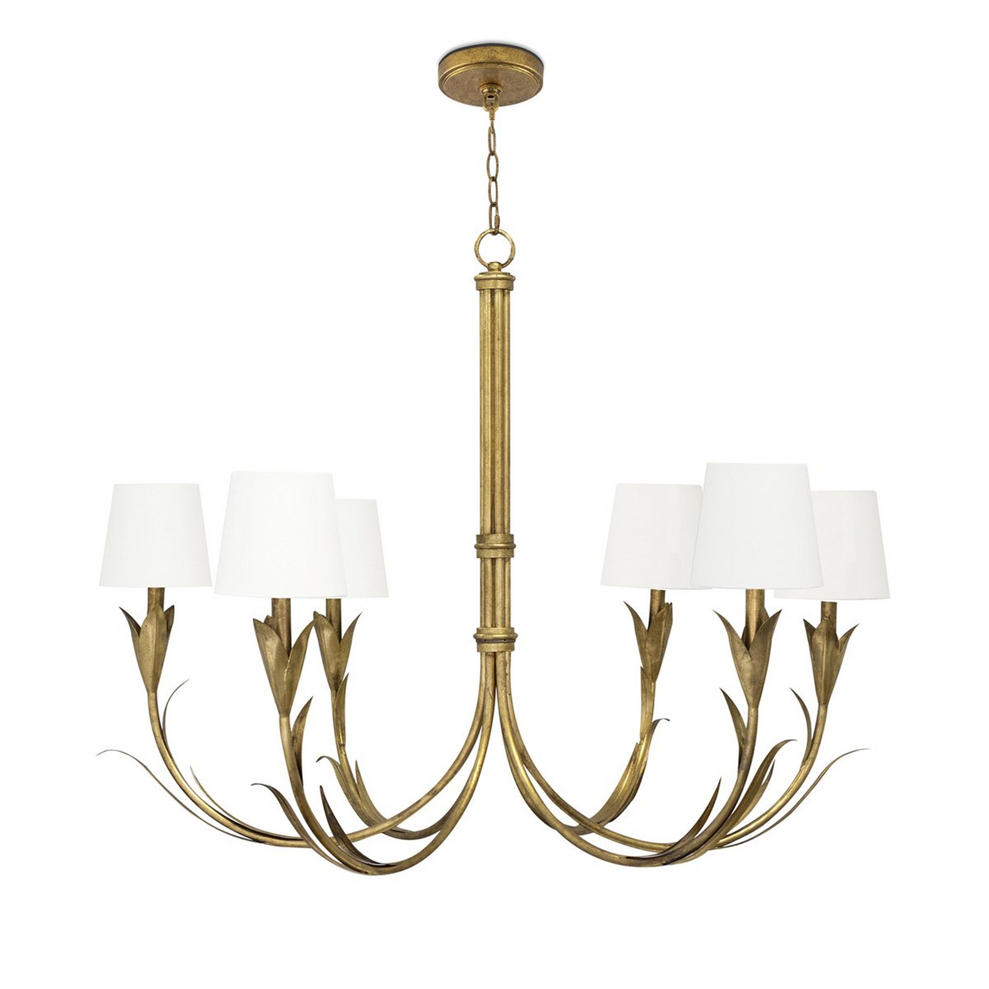 A Eudora Chandelier with Gold Leaf color