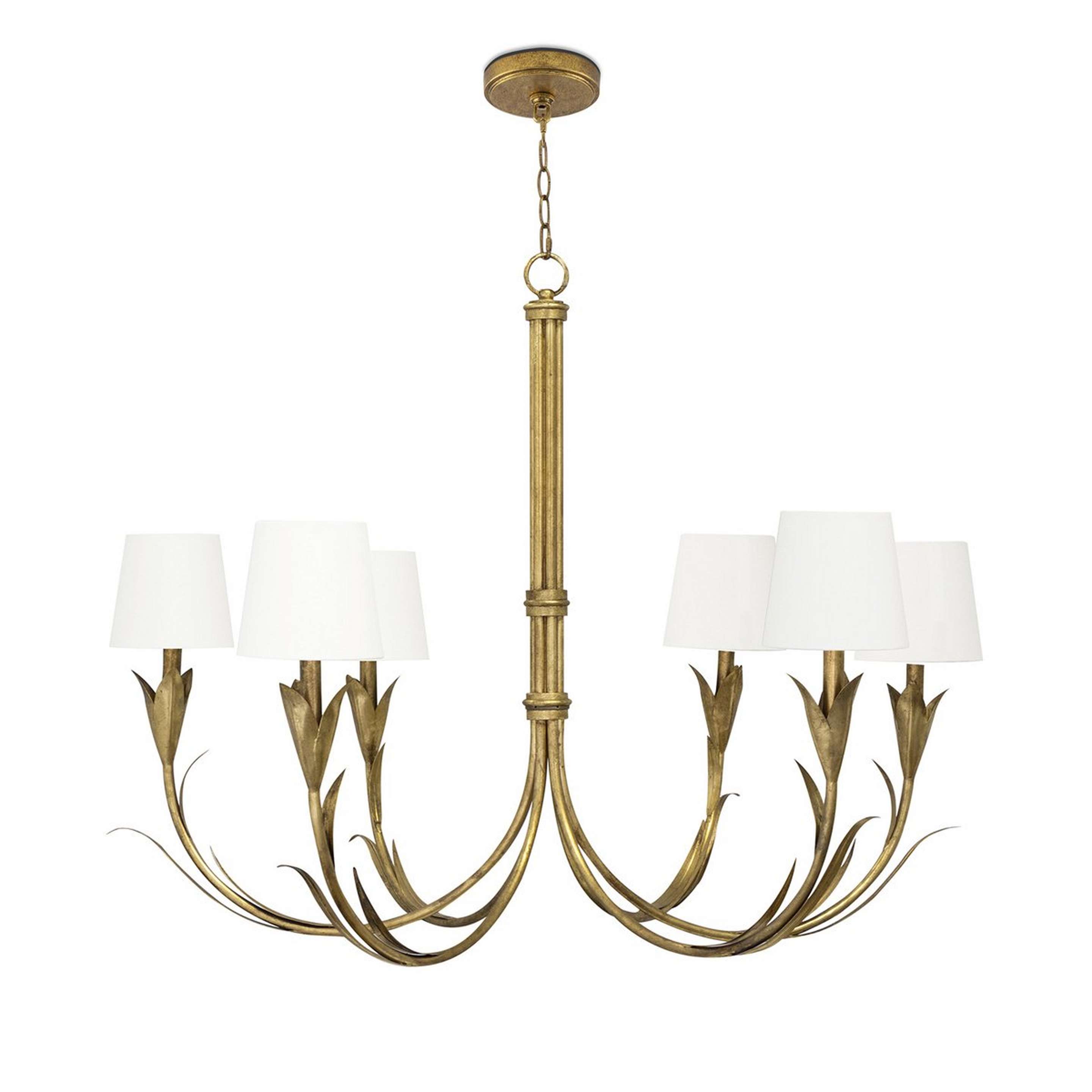 A Eudora Chandelier with Gold Leaf color