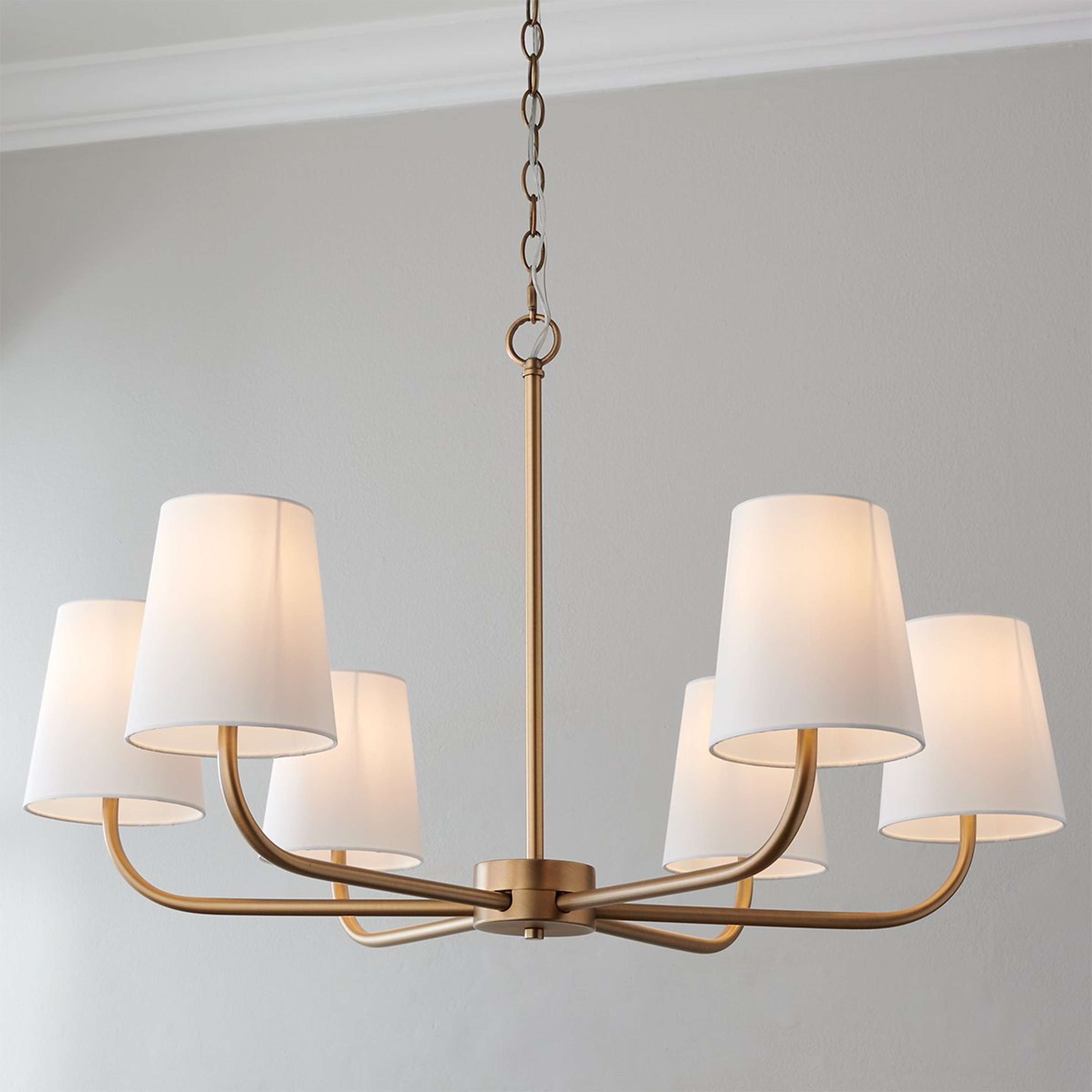 A Westchase Chandelier - Small with Aged Brass color
