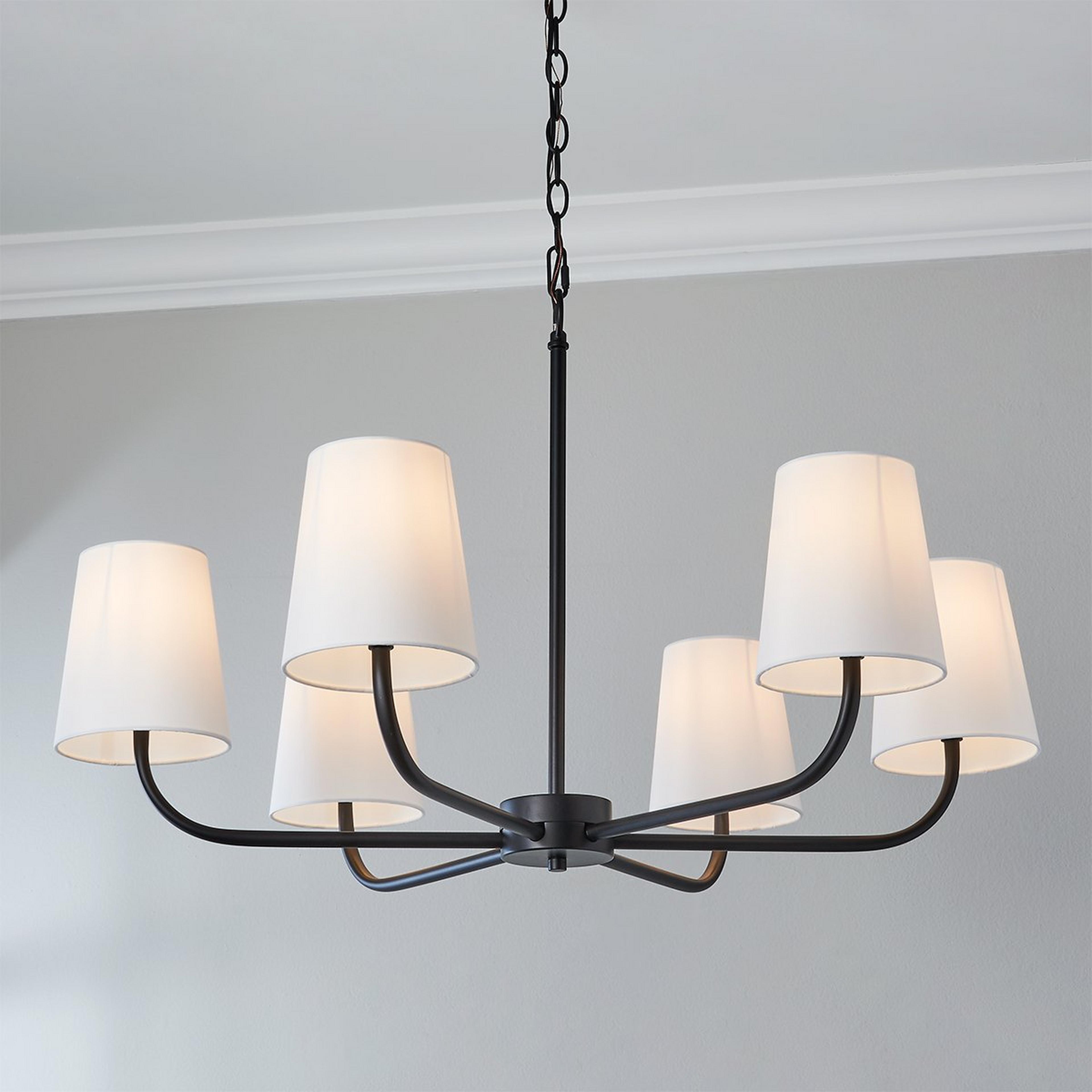 A Westchase Chandelier - Small with Matte Black color