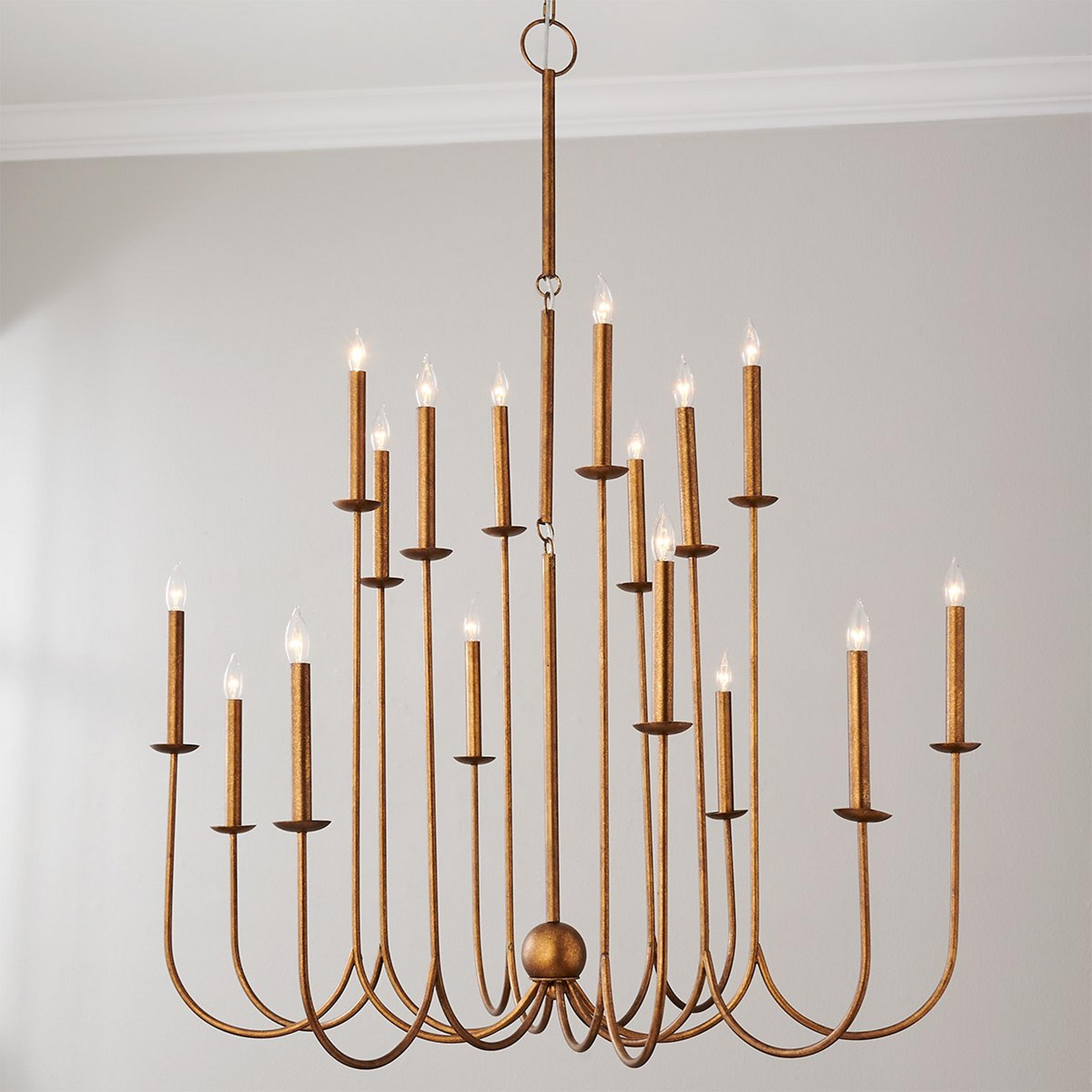 A Spurr Chandelier with Gold color