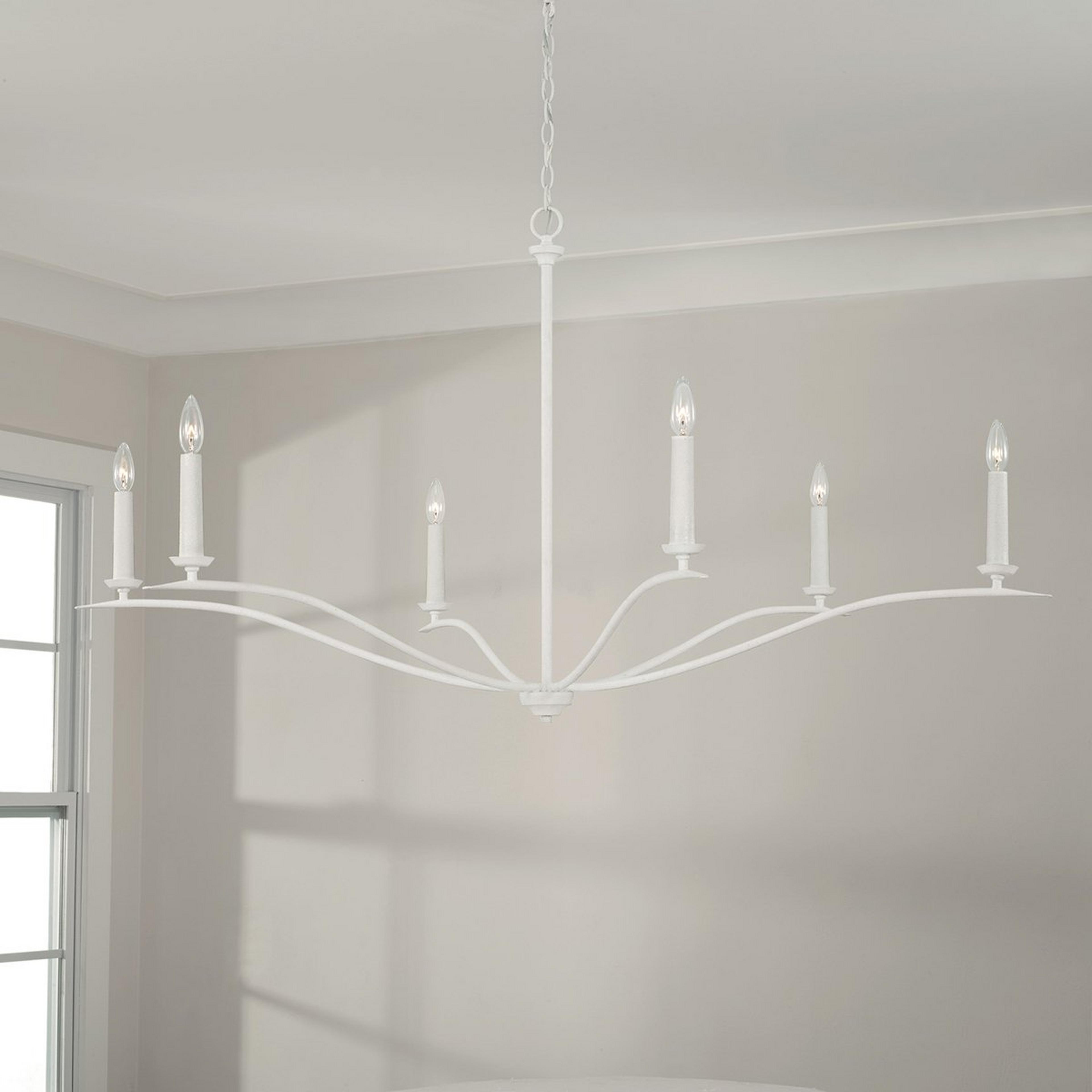 A Schonfeld Chandelier with Textured White color