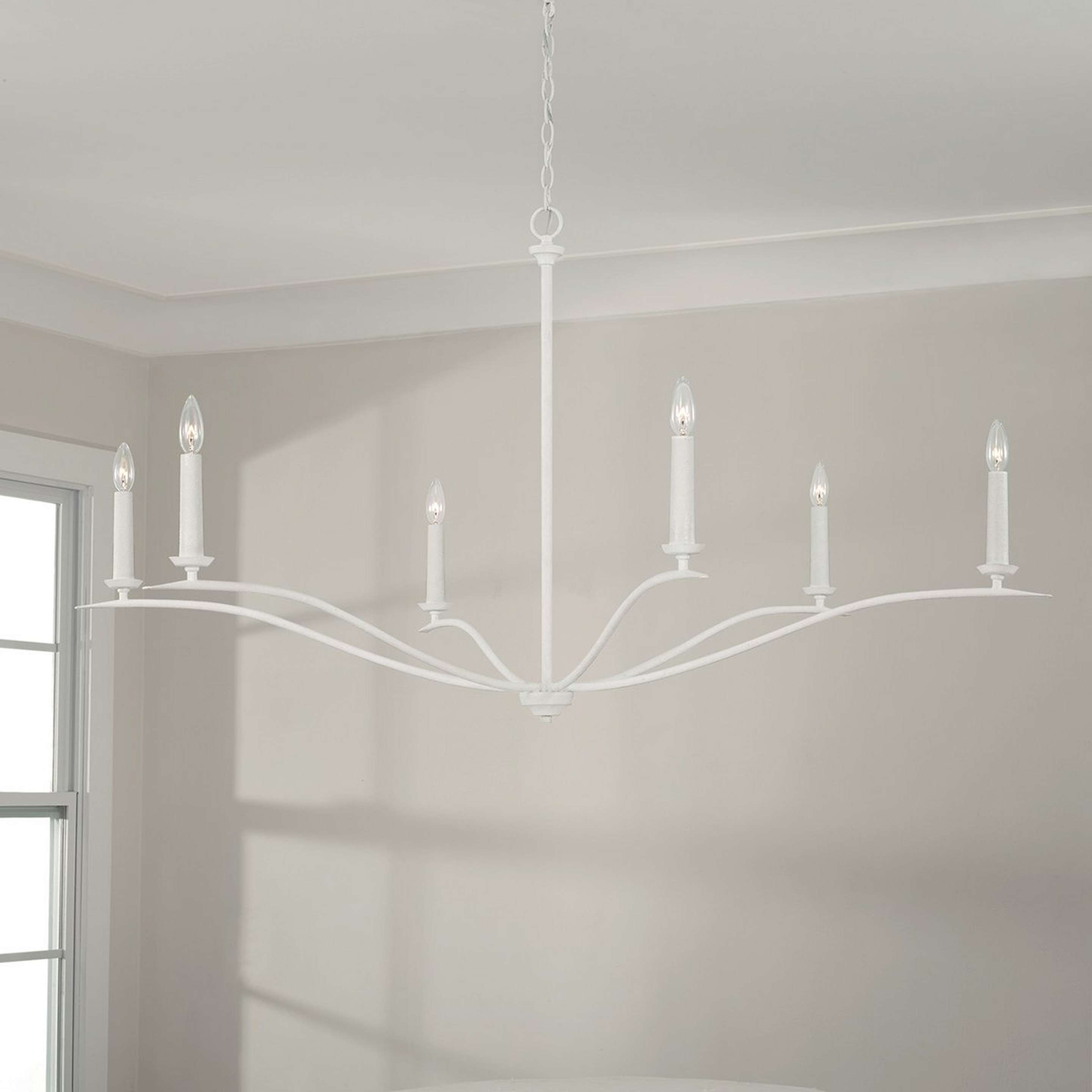 A Schonfeld Chandelier with Textured White color