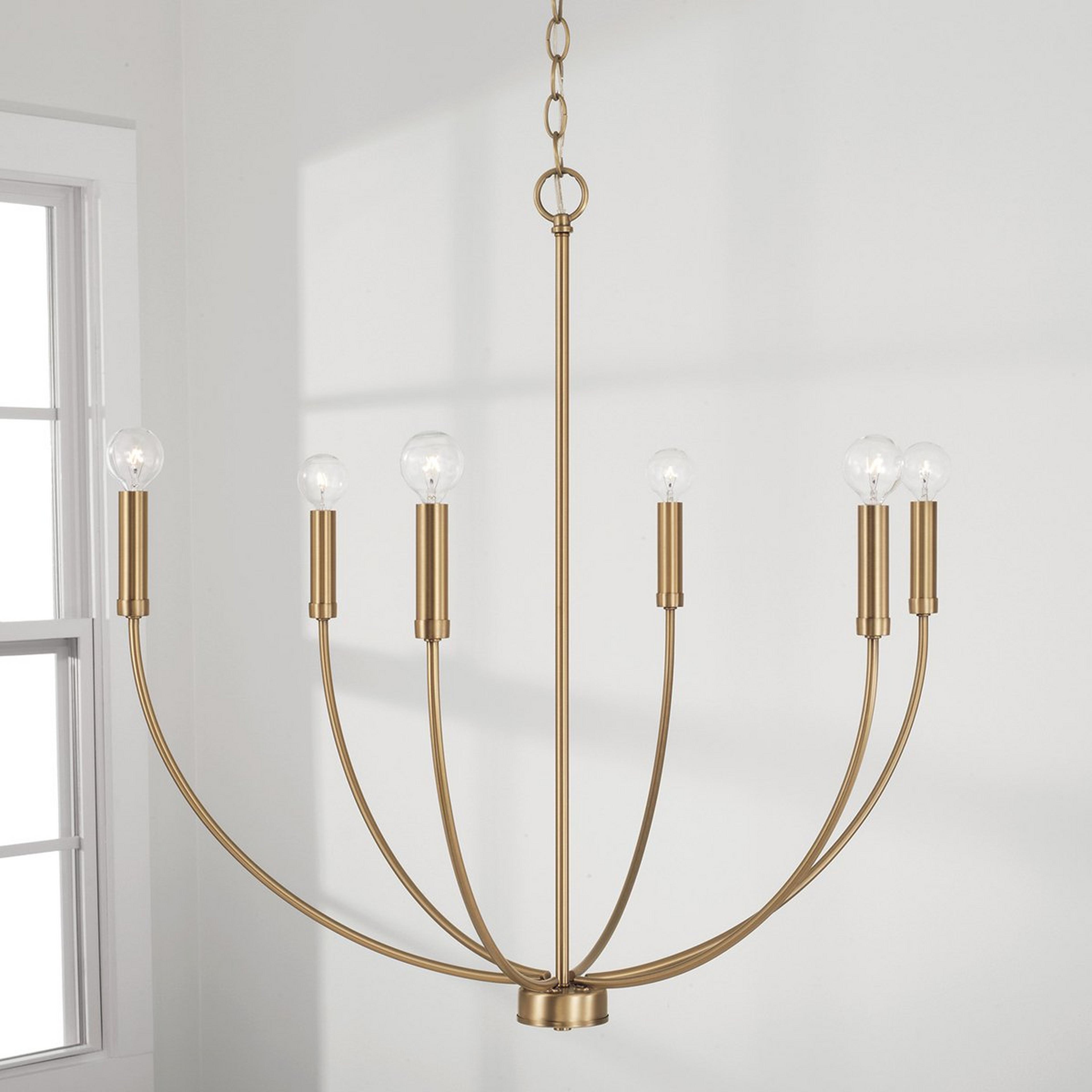 A Coda Chandelier - Small with Aged Brass color
