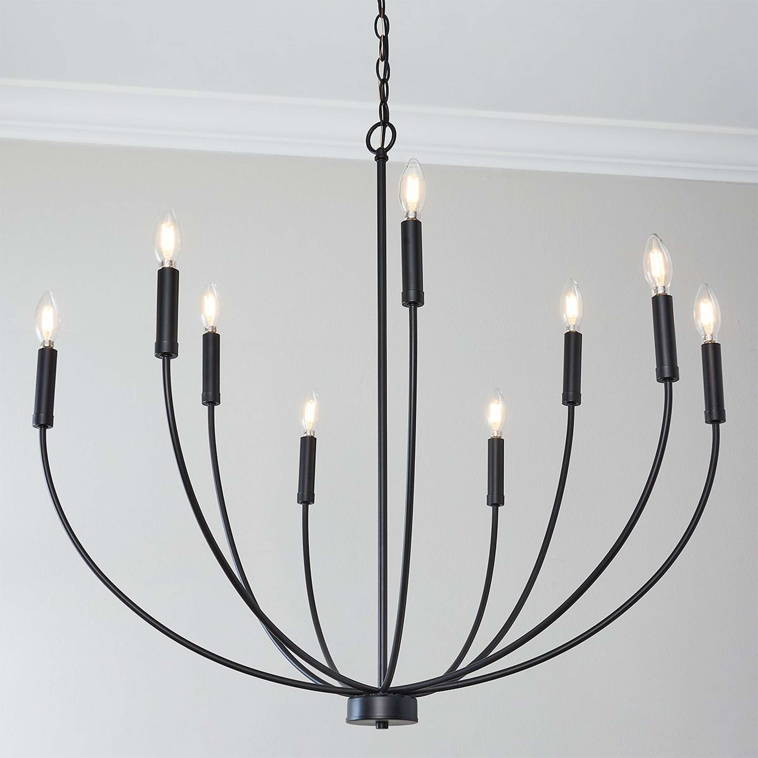A Coda Chandelier - Large with Matte Black color