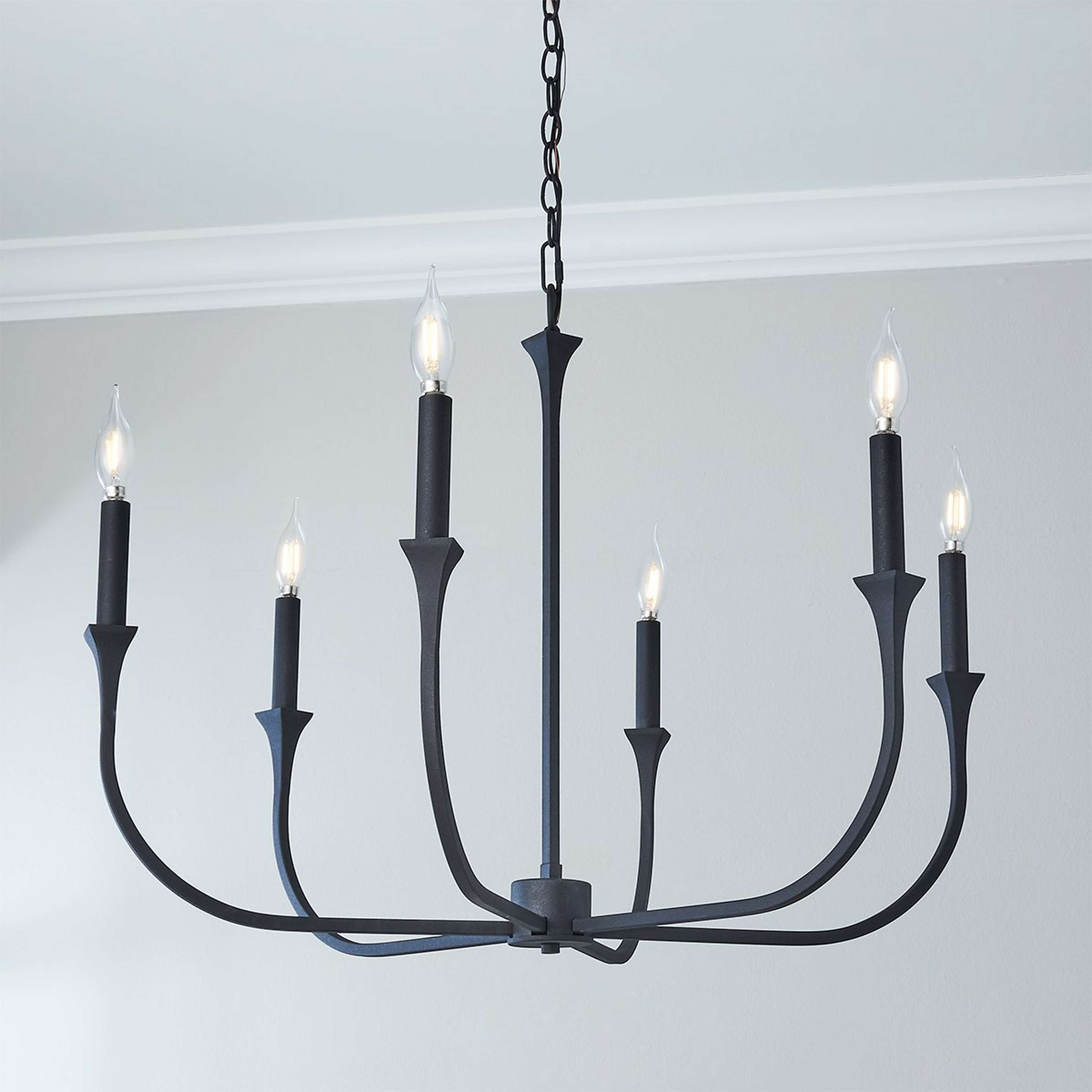 A Rosecott Chandelier - Medium with Black / White color