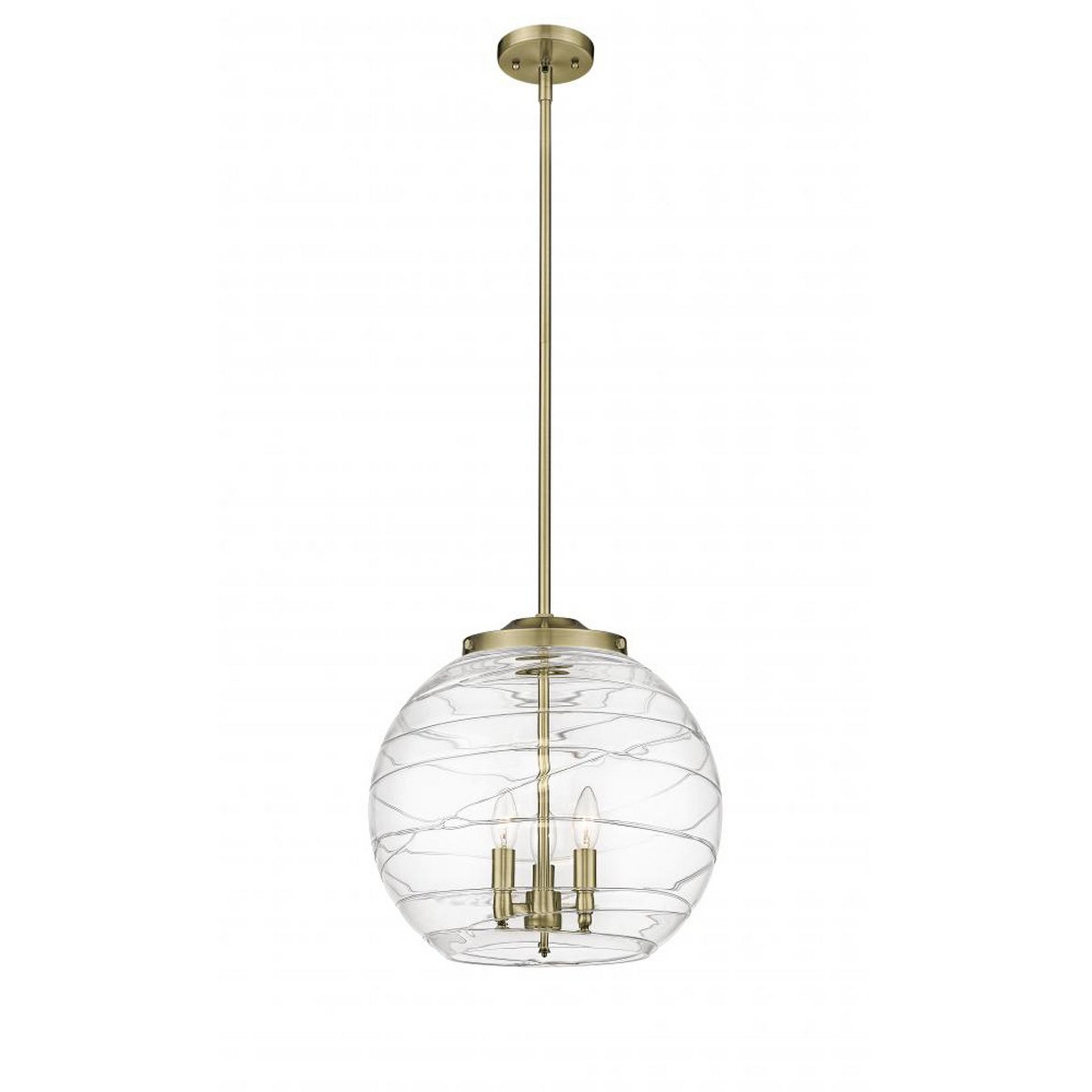 A Sea Swell Chandelier with Antique Brass / Clear color